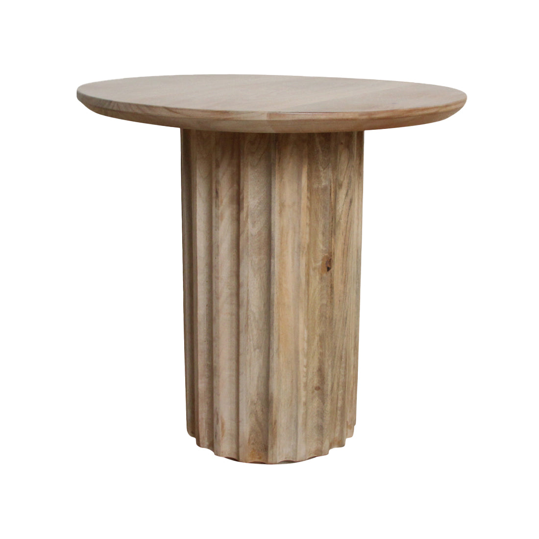 Raw Materials bijzettafel Bullnose Reversed Fluted – Ø50 cm – Naturel