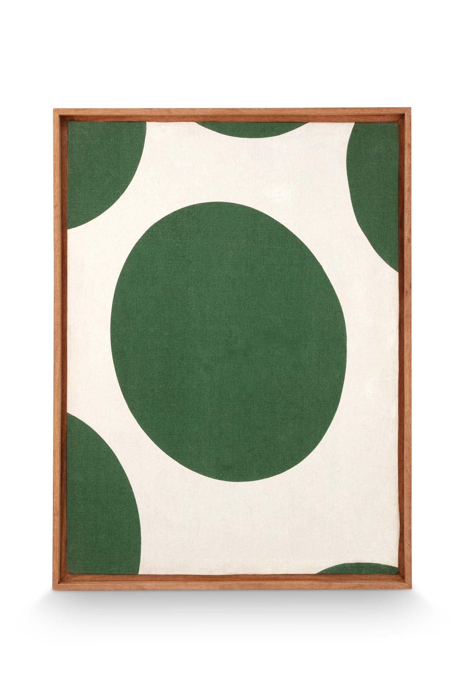 vtwonen – Wanddecoratie – Stippen – Hout – Donkergroen – 60x80cm