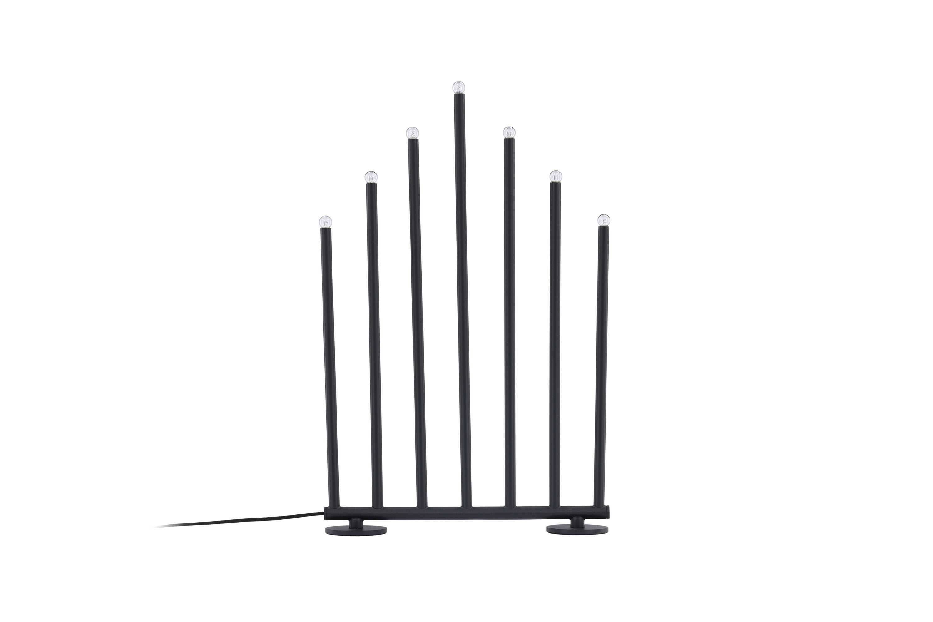 Rebellenclub Kaarsenstandaard Borga Mat – zwart – 32 x 7 cm