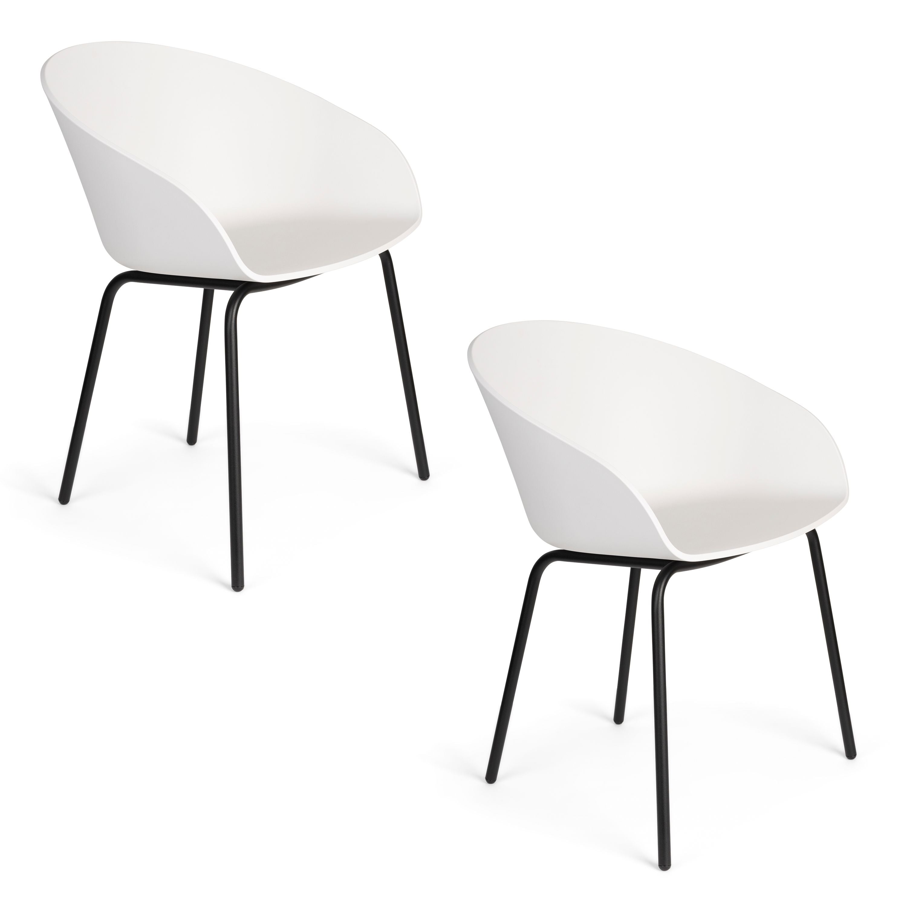 Zuiver Void Eetkamerstoelen wit – Set van 2