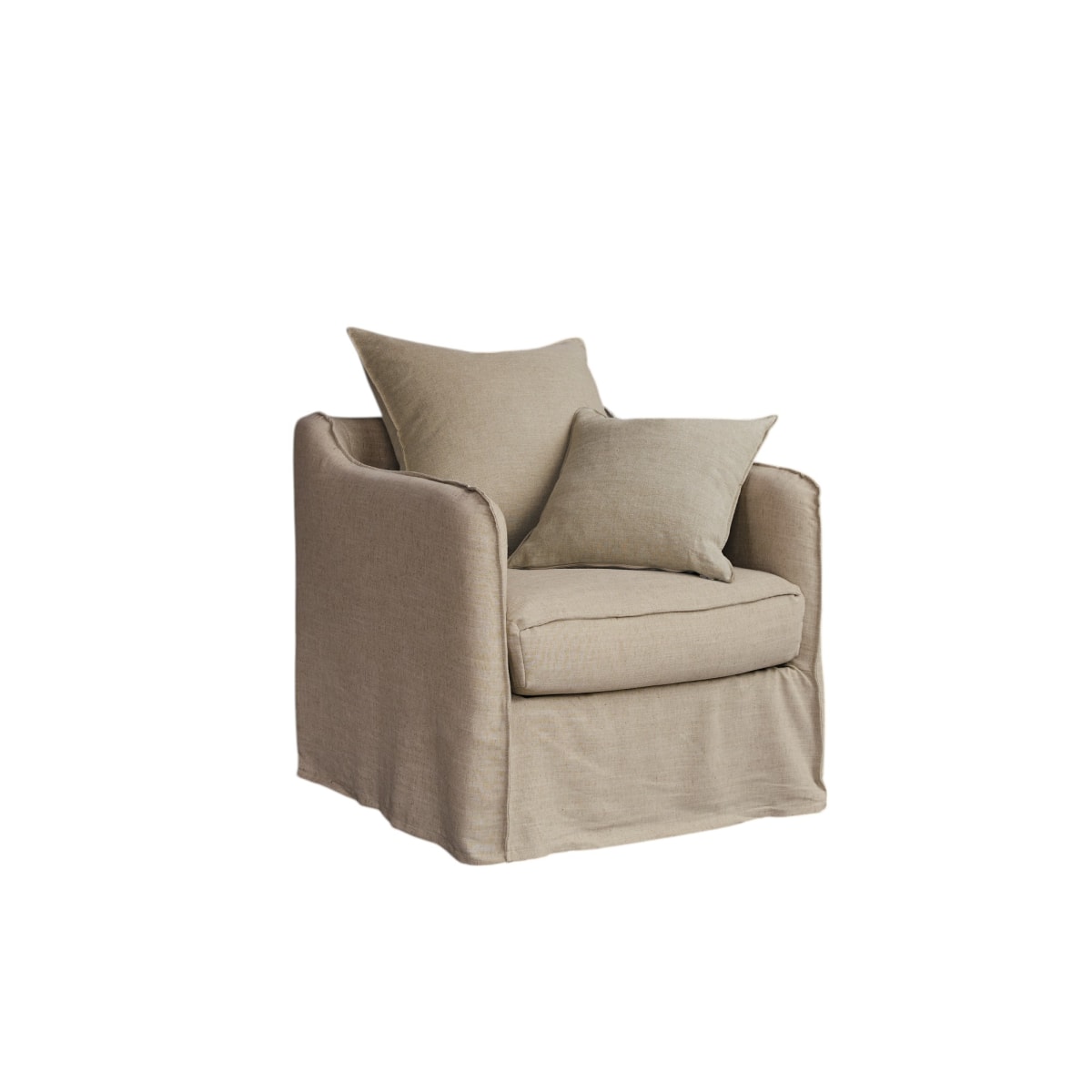 Tikamoon Fauteuil van natuurlijk linnen – Naturel
