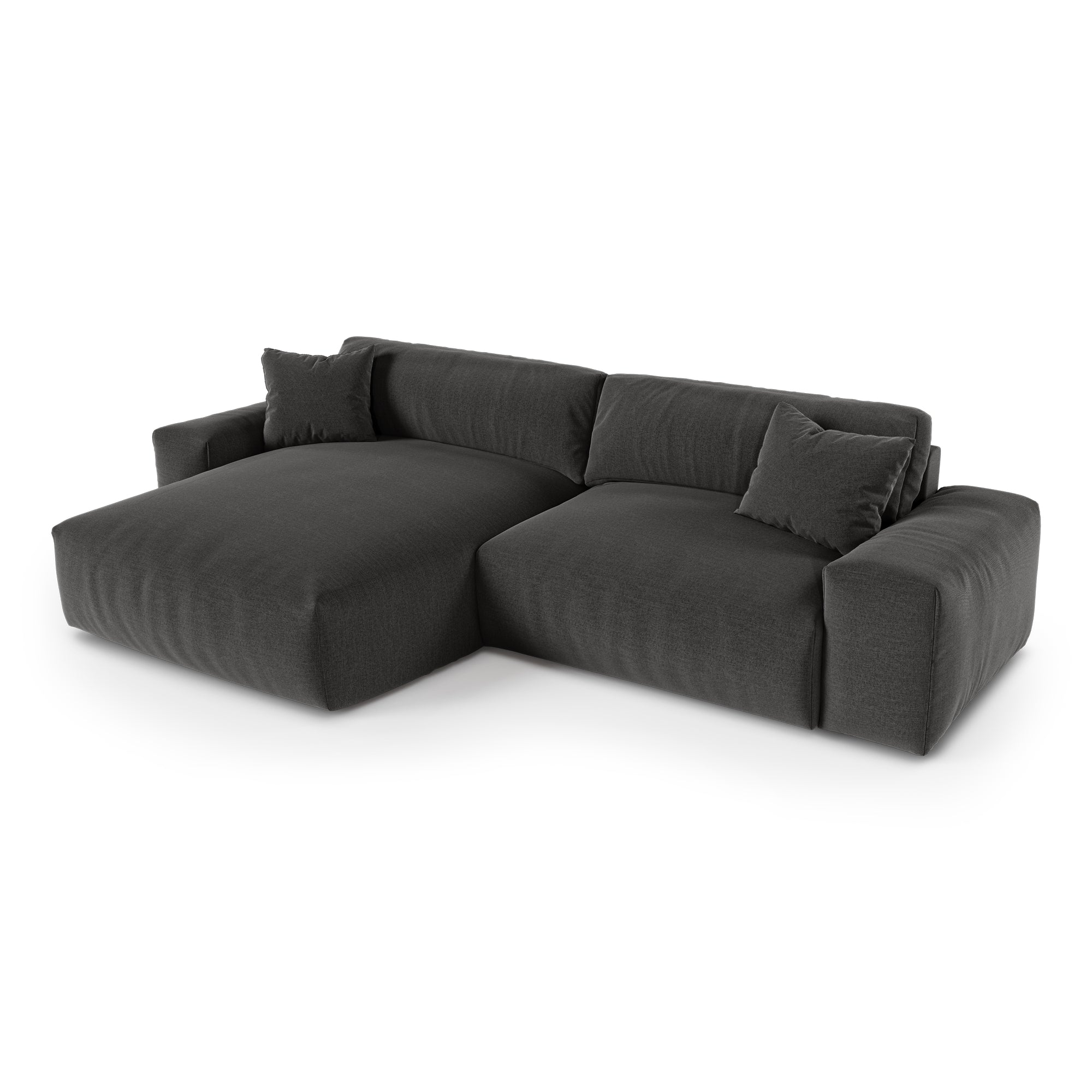 Premium Interiors – Hoekbank links CHEER – zacht aanvoelende geweven s