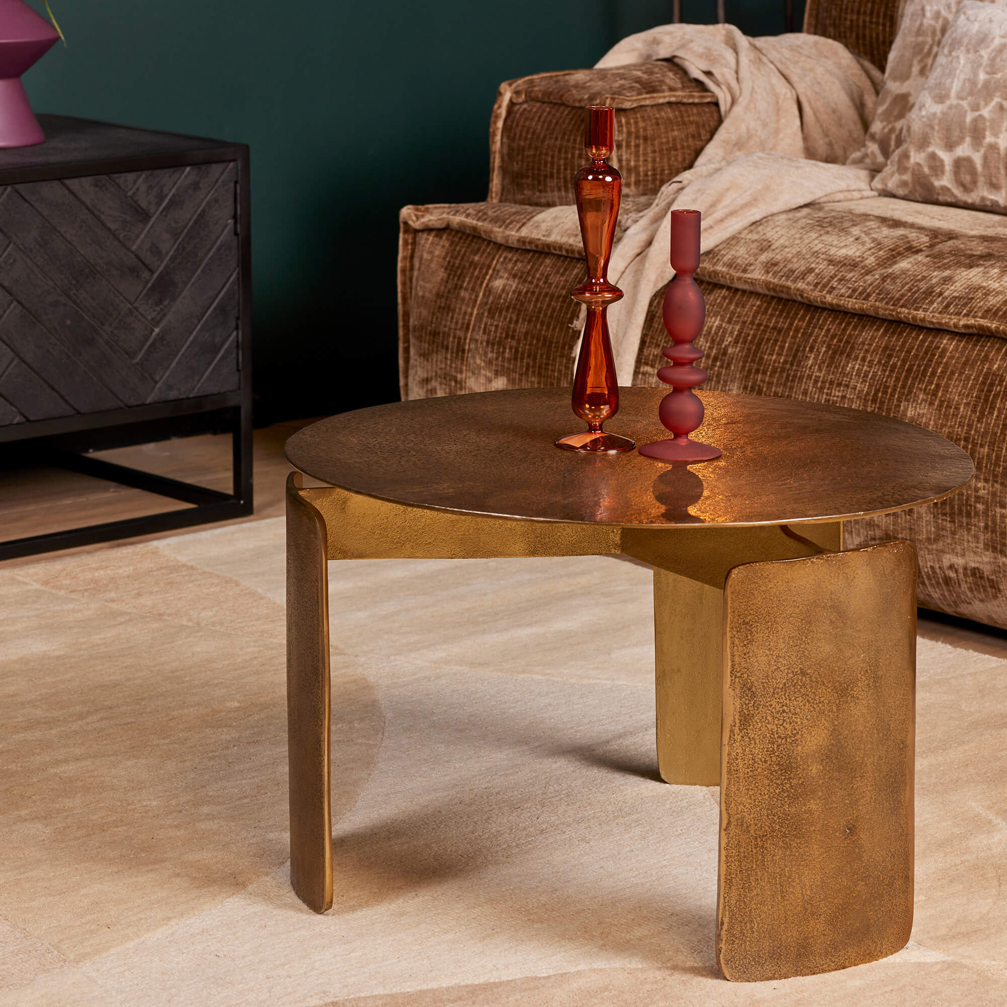 Starfurn salontafel Darwin – brons – 60x60x40cm