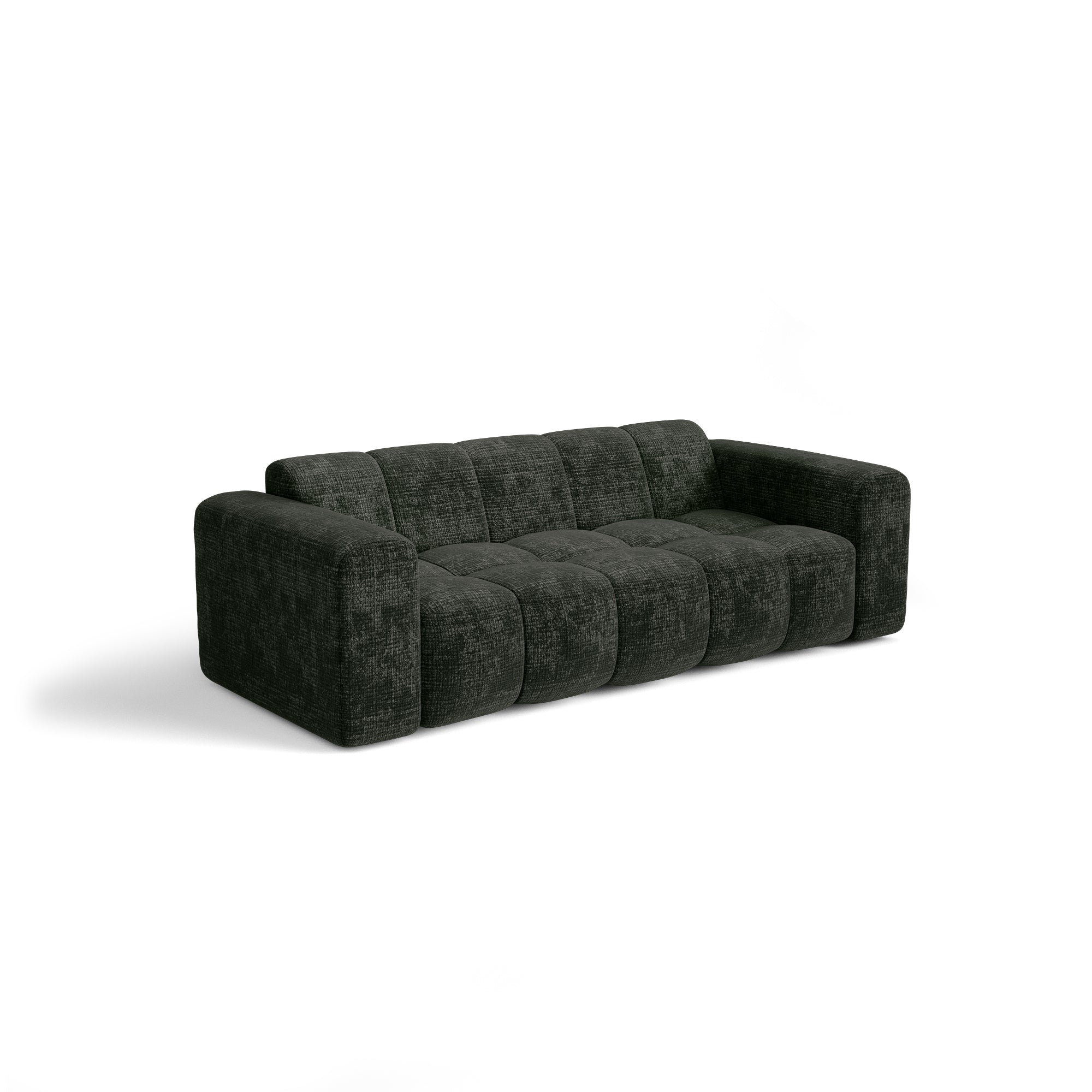 Premium Interiors – Sofa BLOOM – fluweel met reliëf antraciet grijs 24