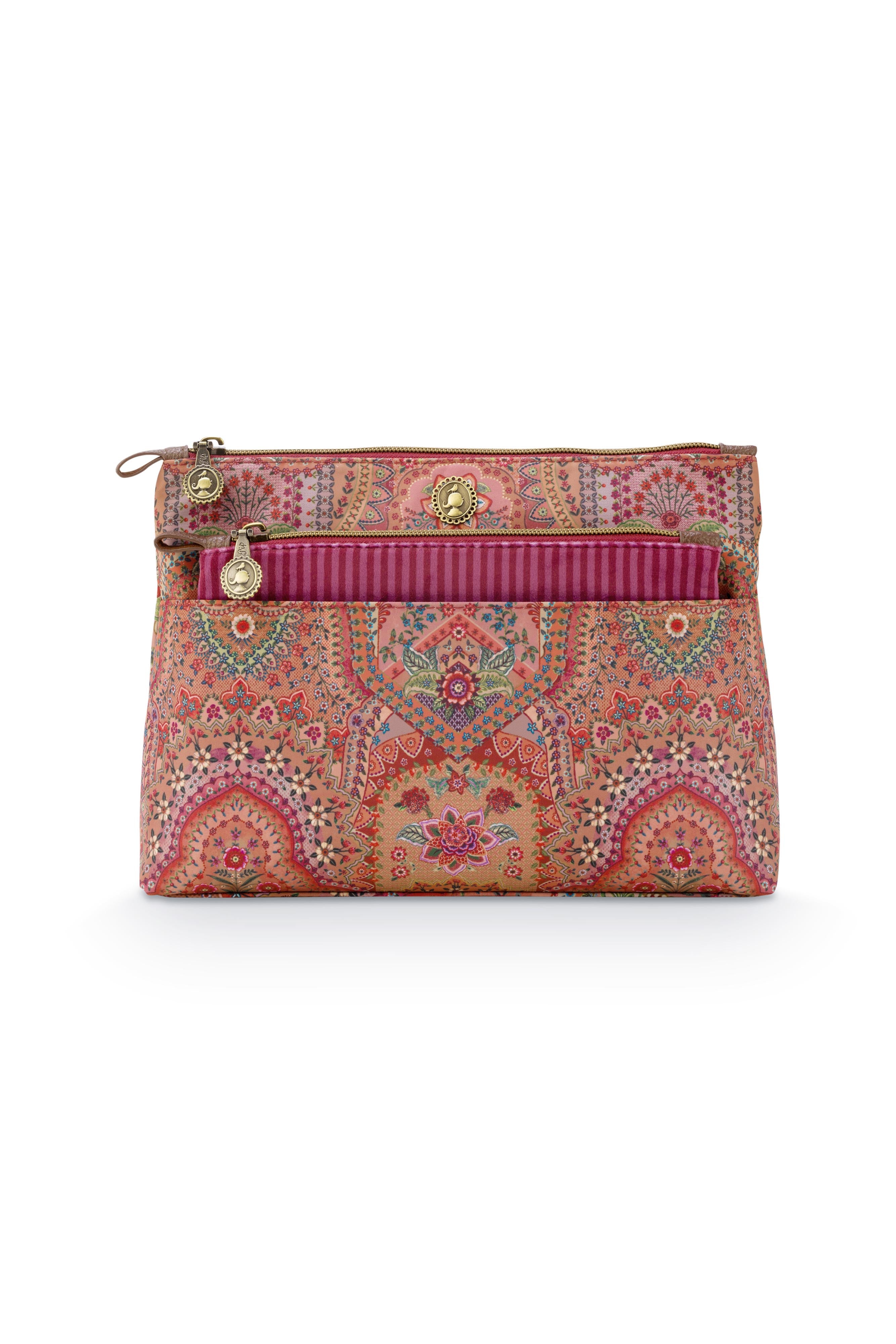 Pip Studio – Caryn Make-up Tasje Dames – Jabali – Rood – Set van 2