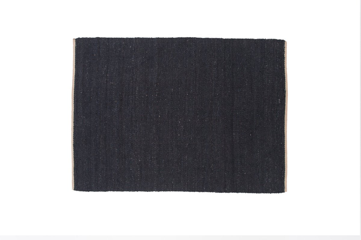 Rebellenclub Vloerkleed Yani – 300 x 200 cm – Zwart Jute