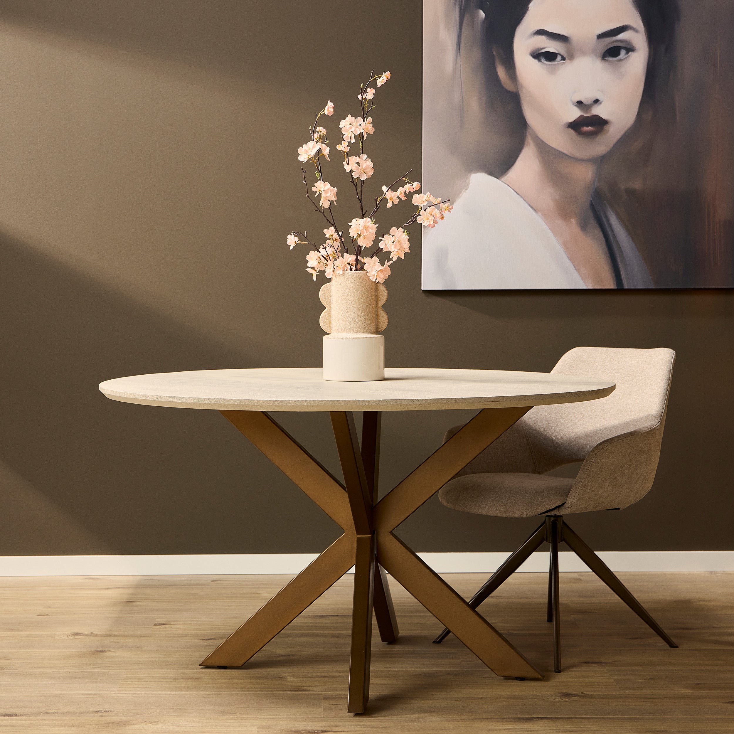Starfurn eettafel Madison – beige – 150x150x76cm