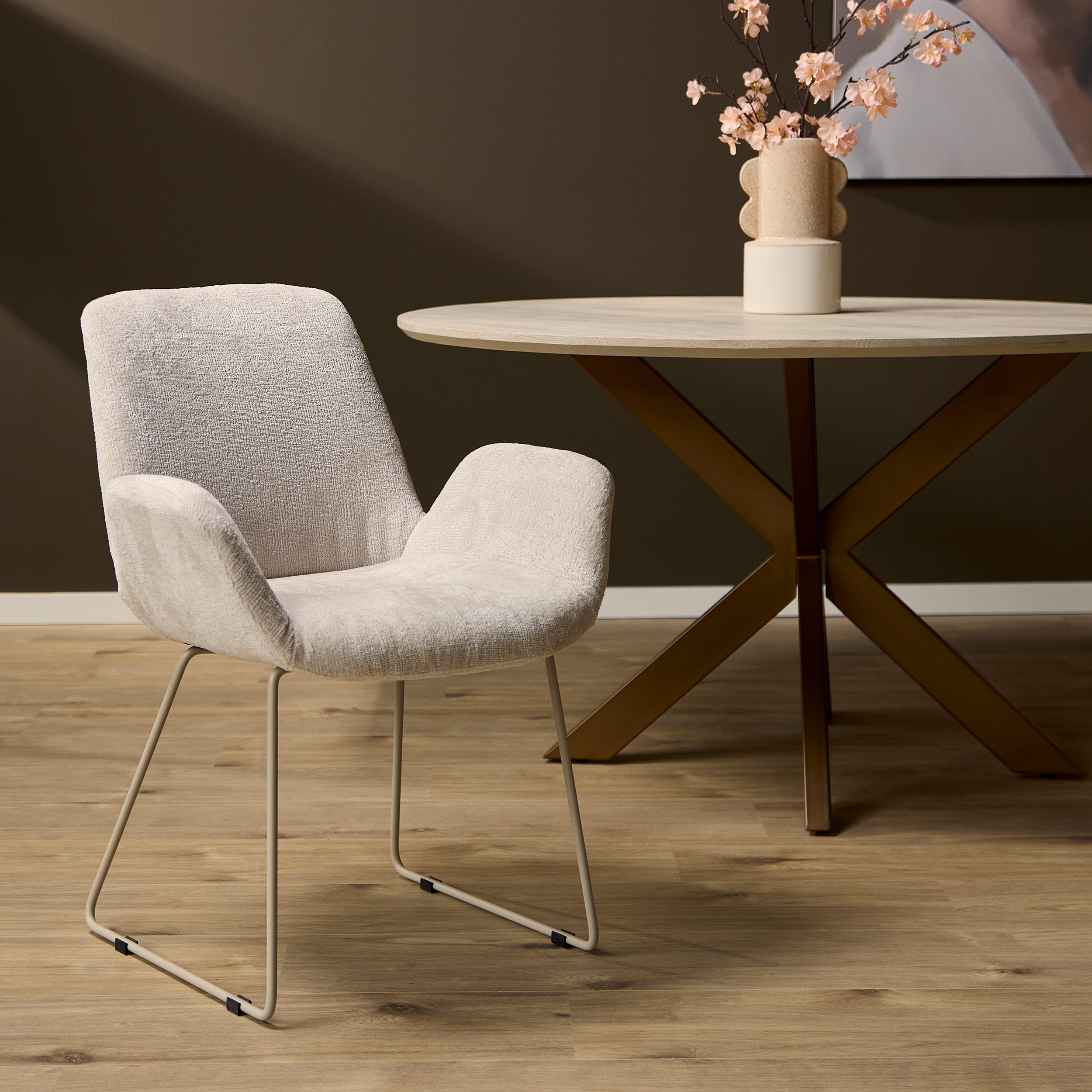 Starfurn eetkamerstoel – beige – 63x60x83cm