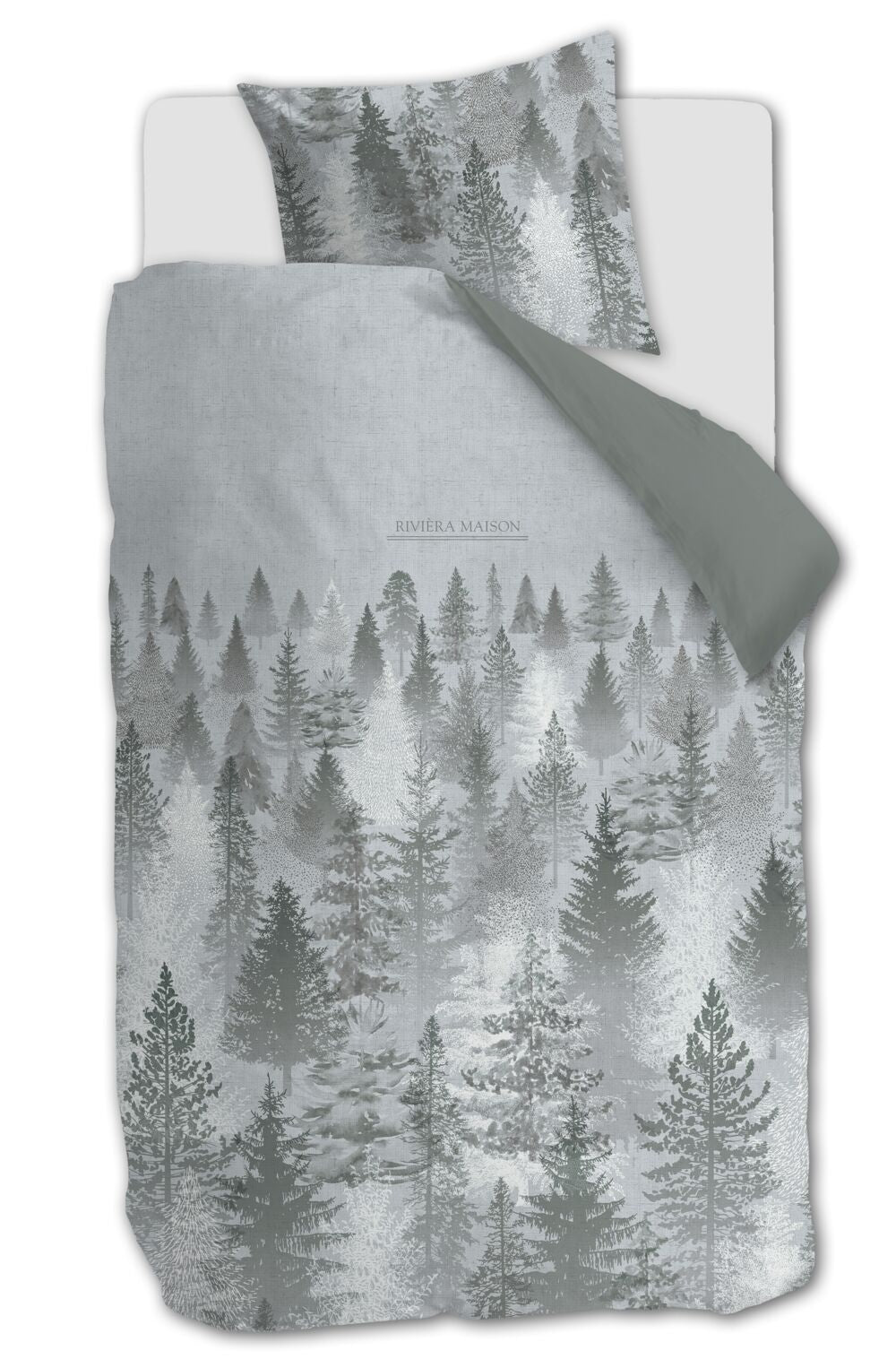 Rivièra Maison Dekbedovertrek Foggy Forest – 140 x 200/220 cm – Groen