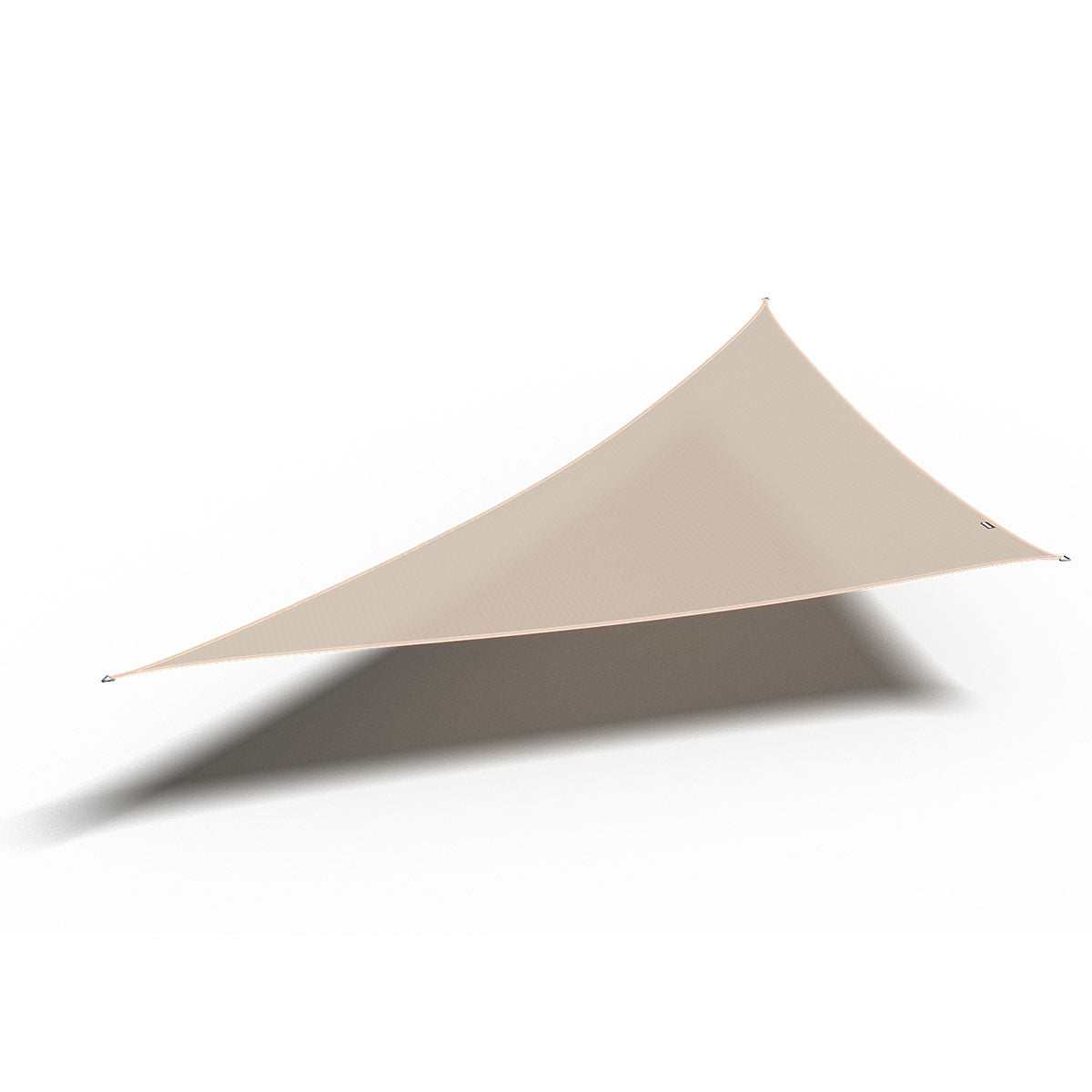 Platinum schaduwdoek Coolfit driehoek 90° gebroken wit 5.0×5.0x7.1m