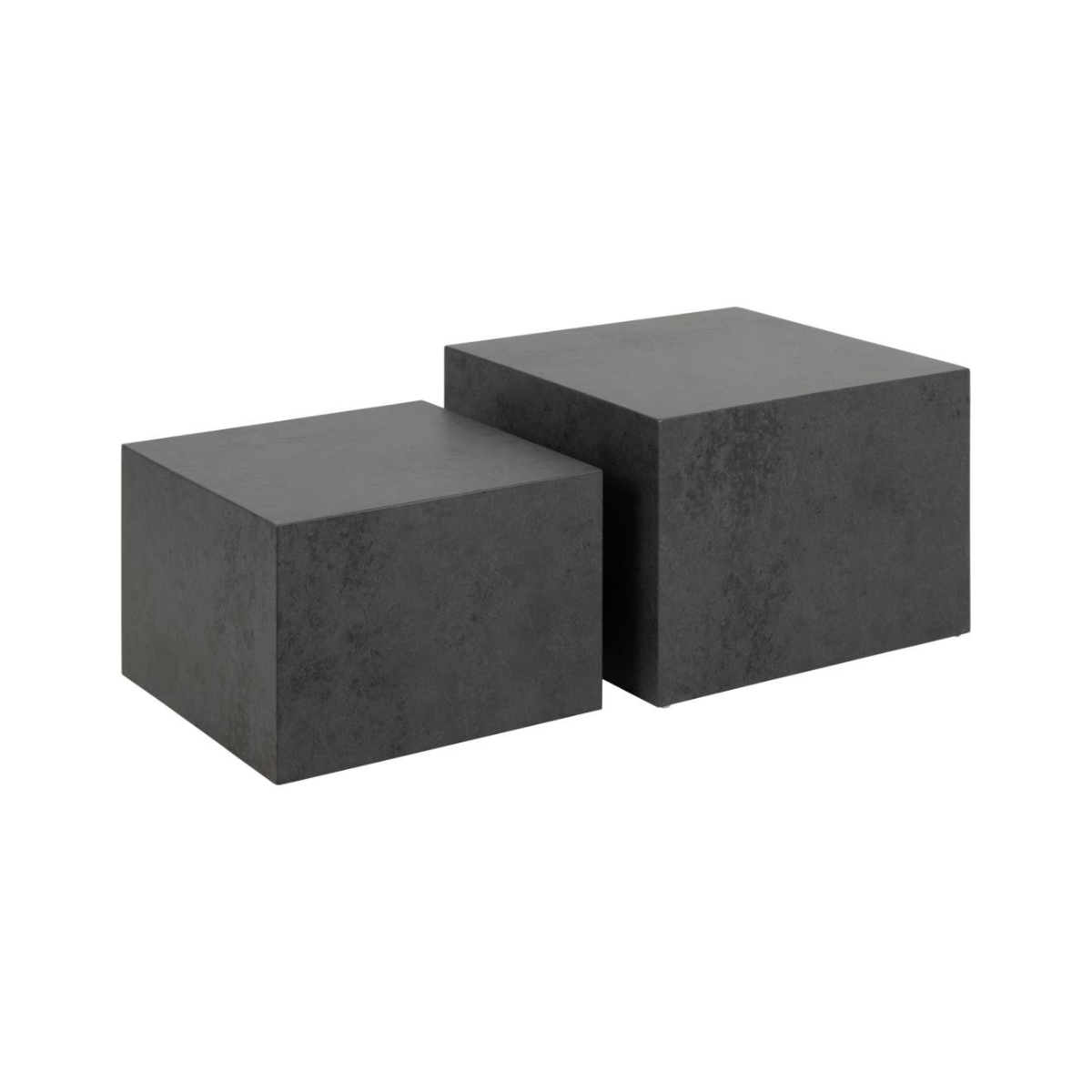 Rebellenclub Salontafel Gubbio – 58 x 58 cm – Grijs – Set Van 2