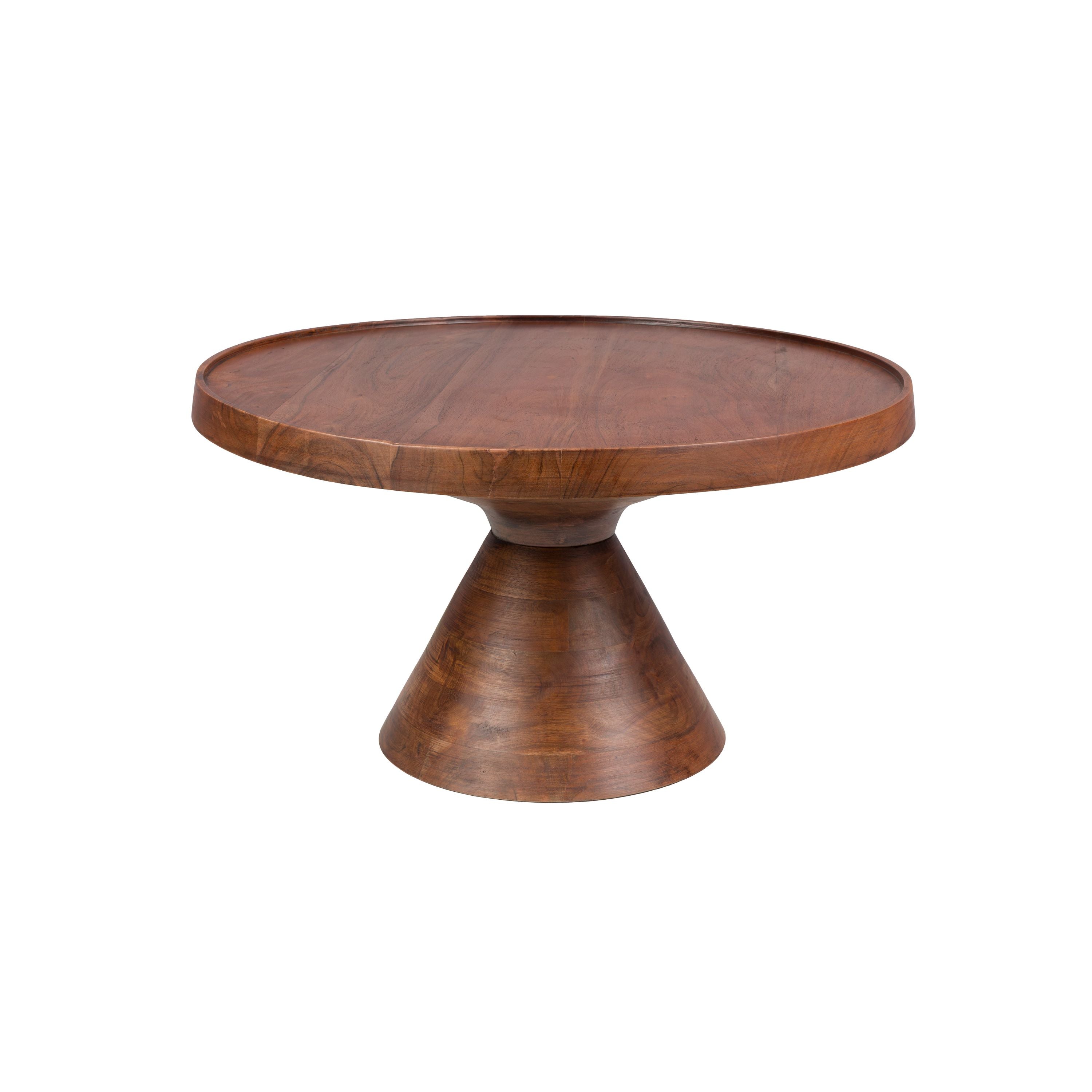 Zuiver Floss Salontafel Rond 60 cm Holz Walnootkleur – Bruin