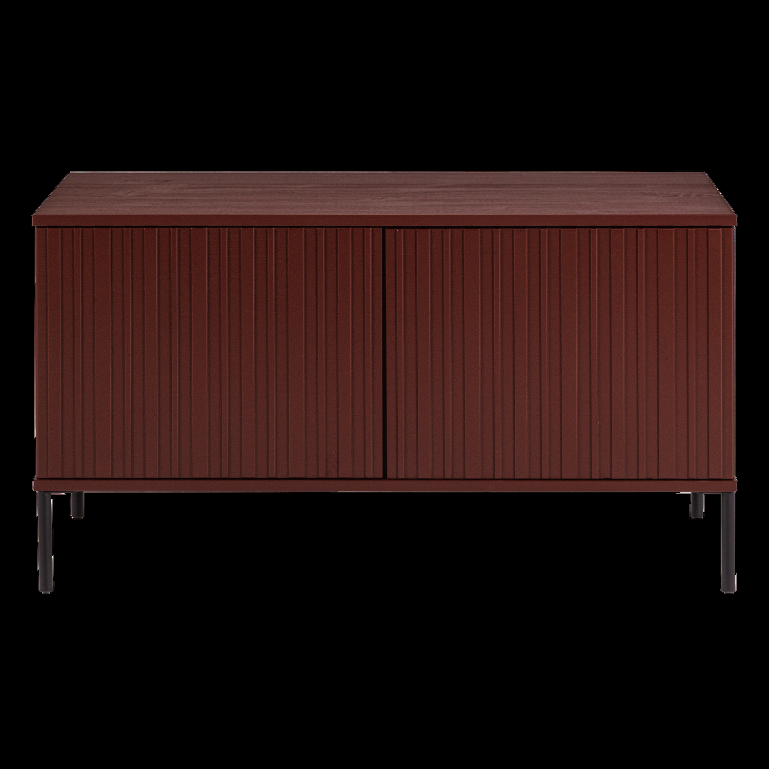 WOOOD tv meubel 100 cm New Gravure – Grenen – Bordeauxrood