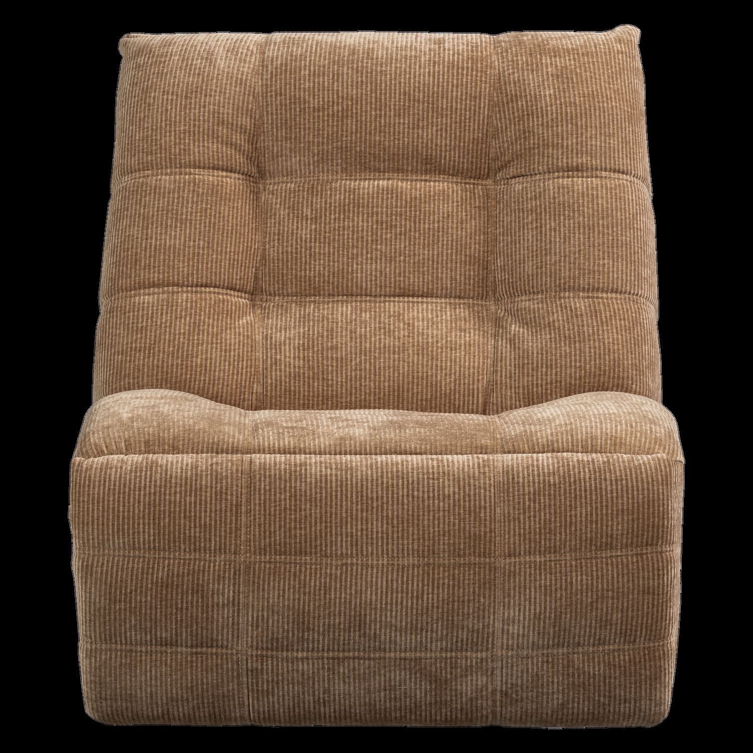 WOOOD relaxfauteuil elektrisch Hein – Geweven Ribstof – Lichtbruin