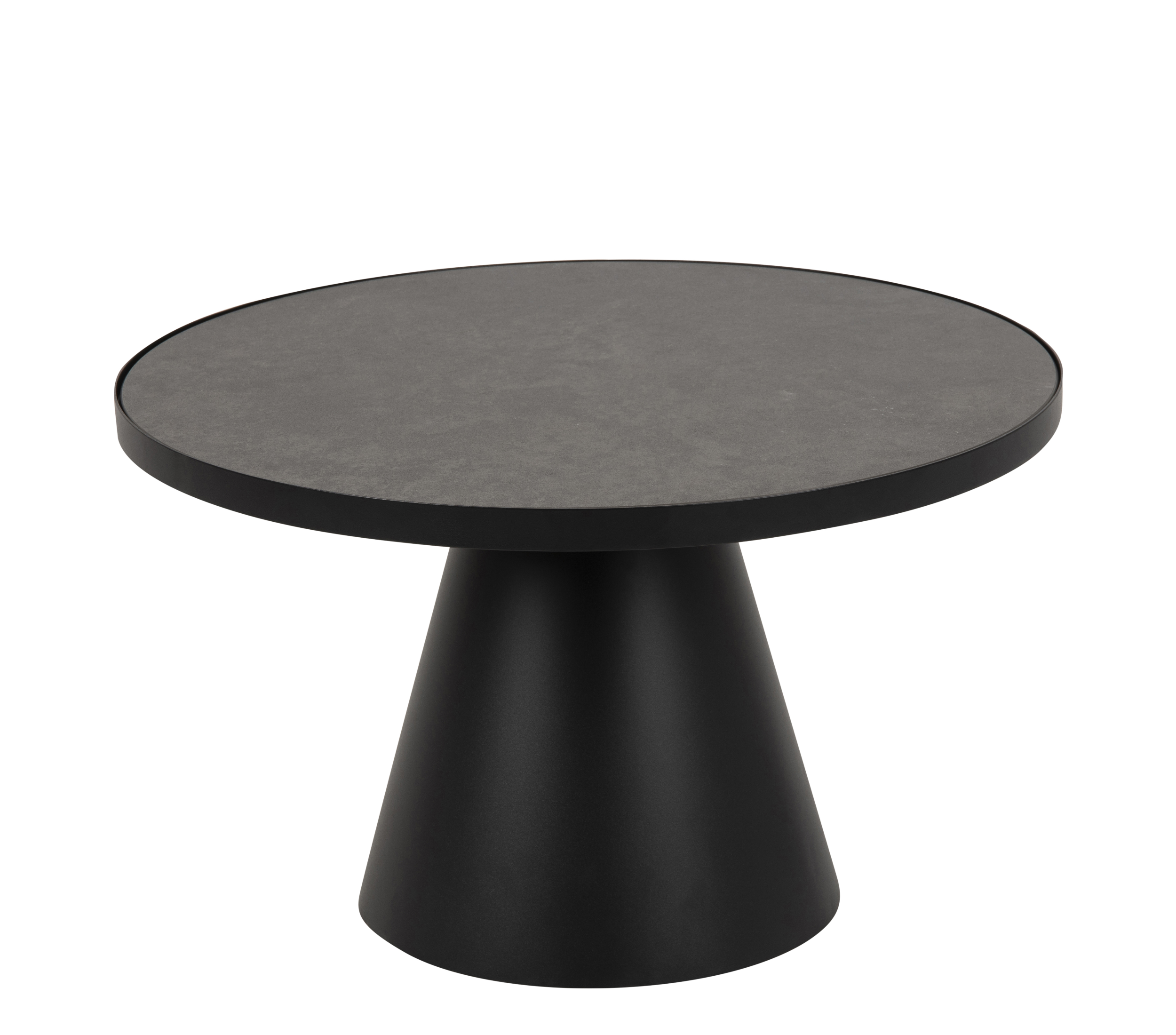 Rebellenclub Salontafel Leeds – Ø65 cm – Zwart Keramiek