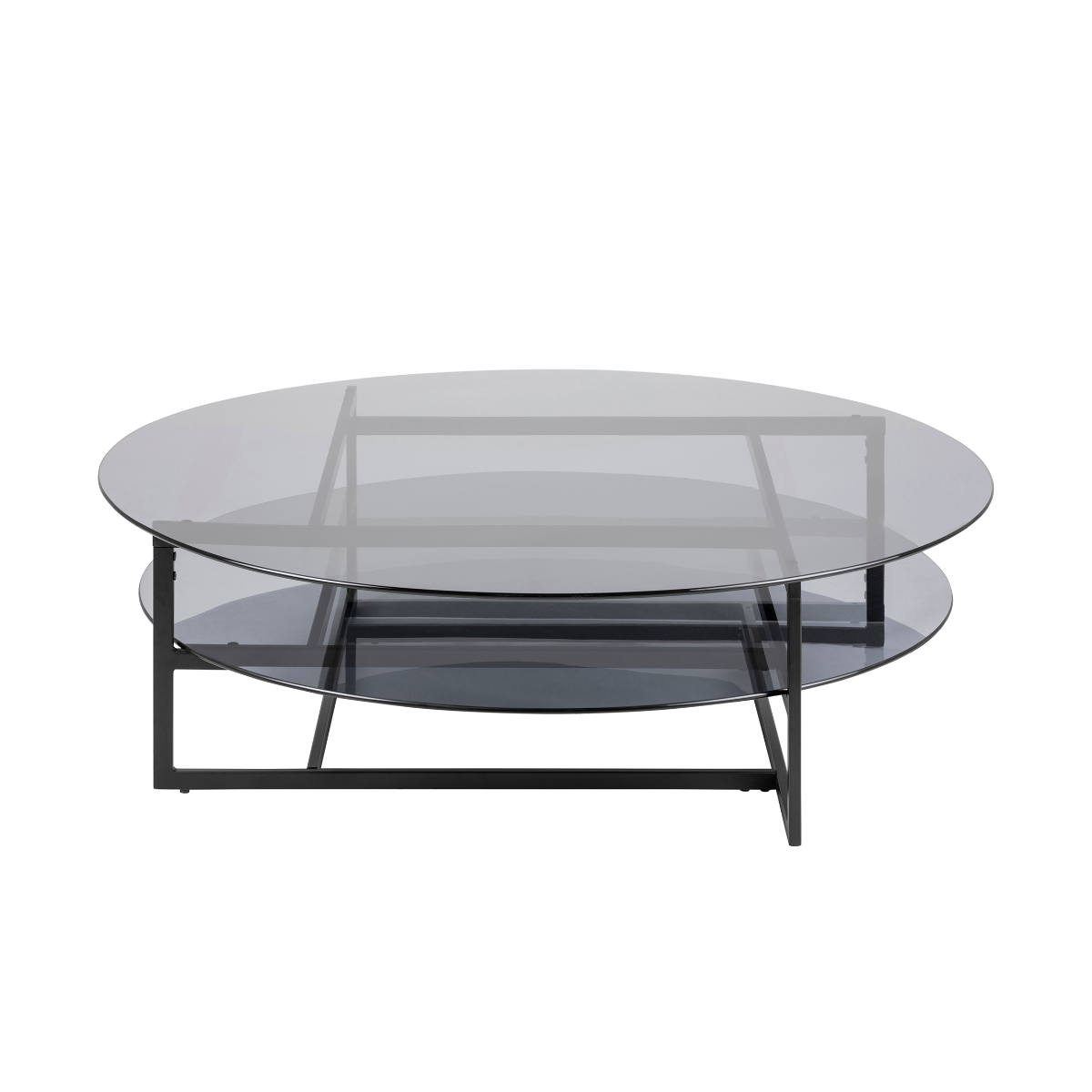 Rebellenclub Salontafel Sala – Ø120 cm – Getint Glas