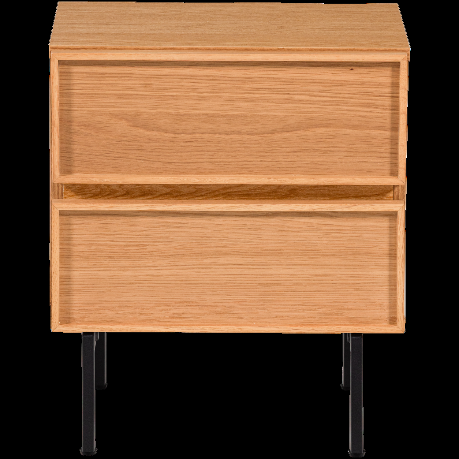 WOOOD nachtkastje 2 lades Tours – Melamine/MDF – Naturel – 51x45x42