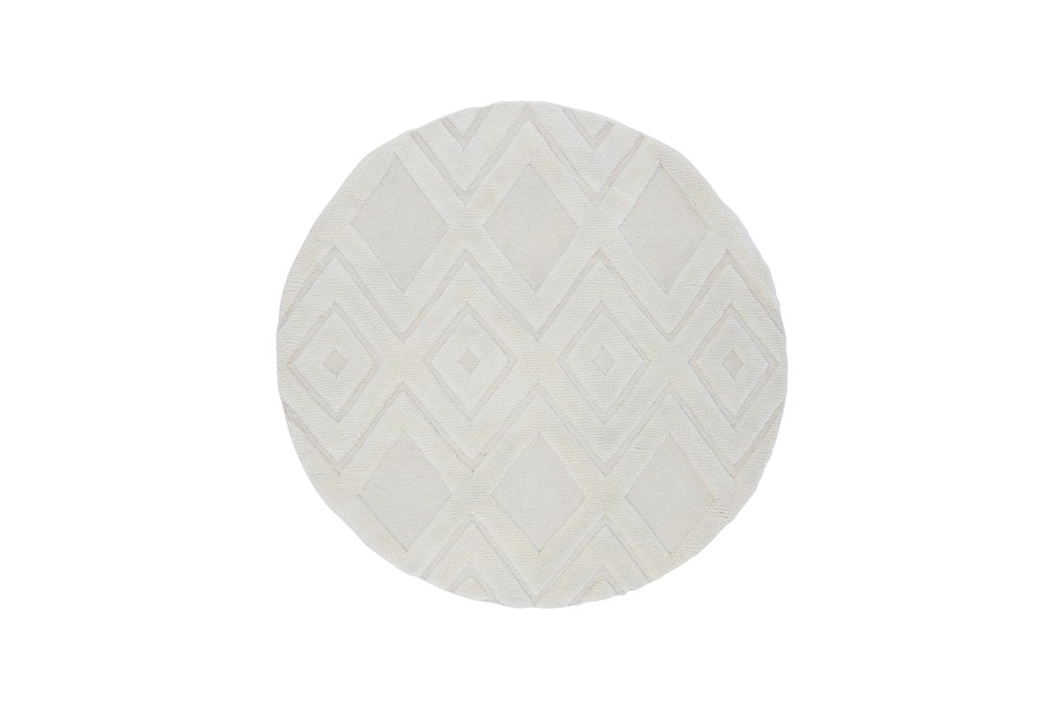 Rebellenclub Vloerkleed Fino – beige – Ø 200 cm