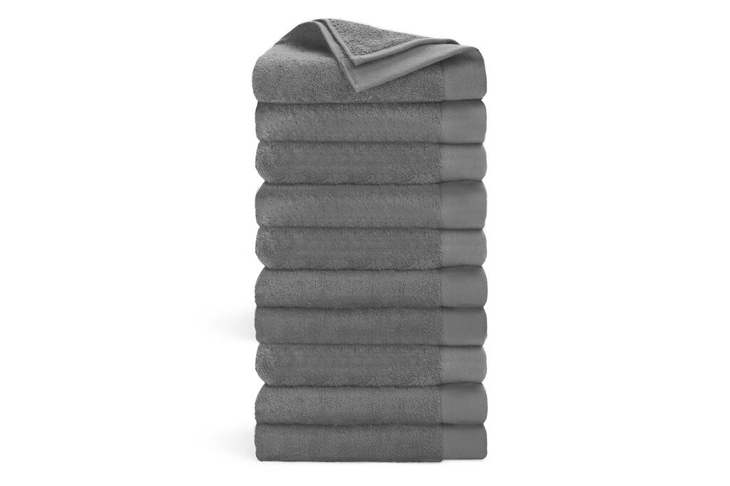 Walra – Baddoek Remade Cotton – 10x 50×100 cm – Antraciet