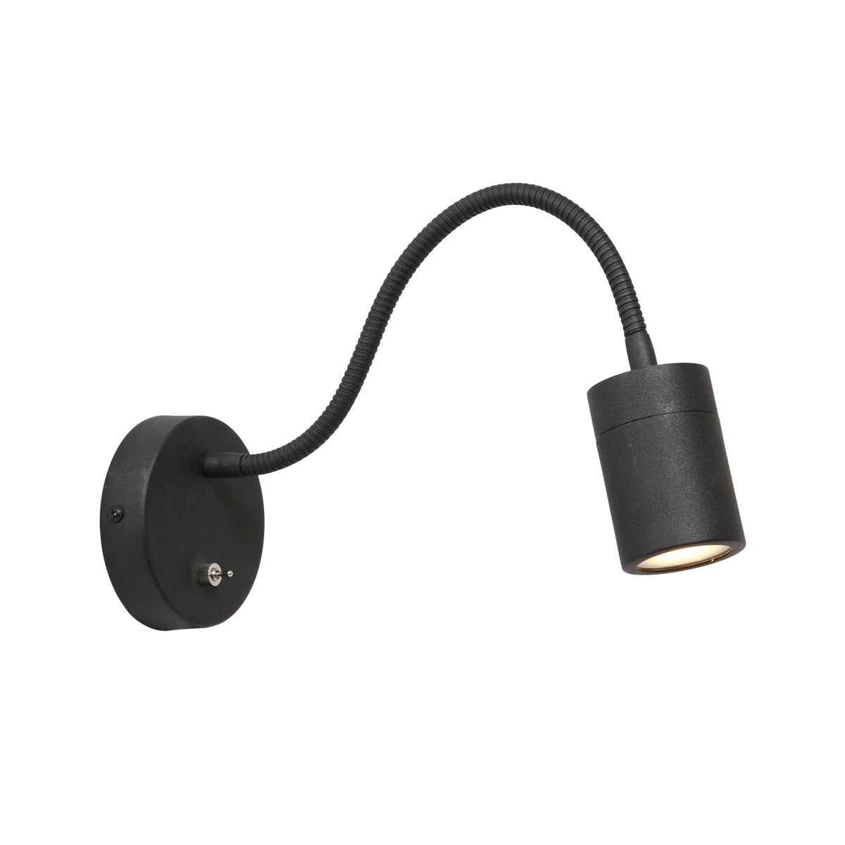 Mexlite wandlamp Upround – 1 lichts – 25x 30 cm – zwart