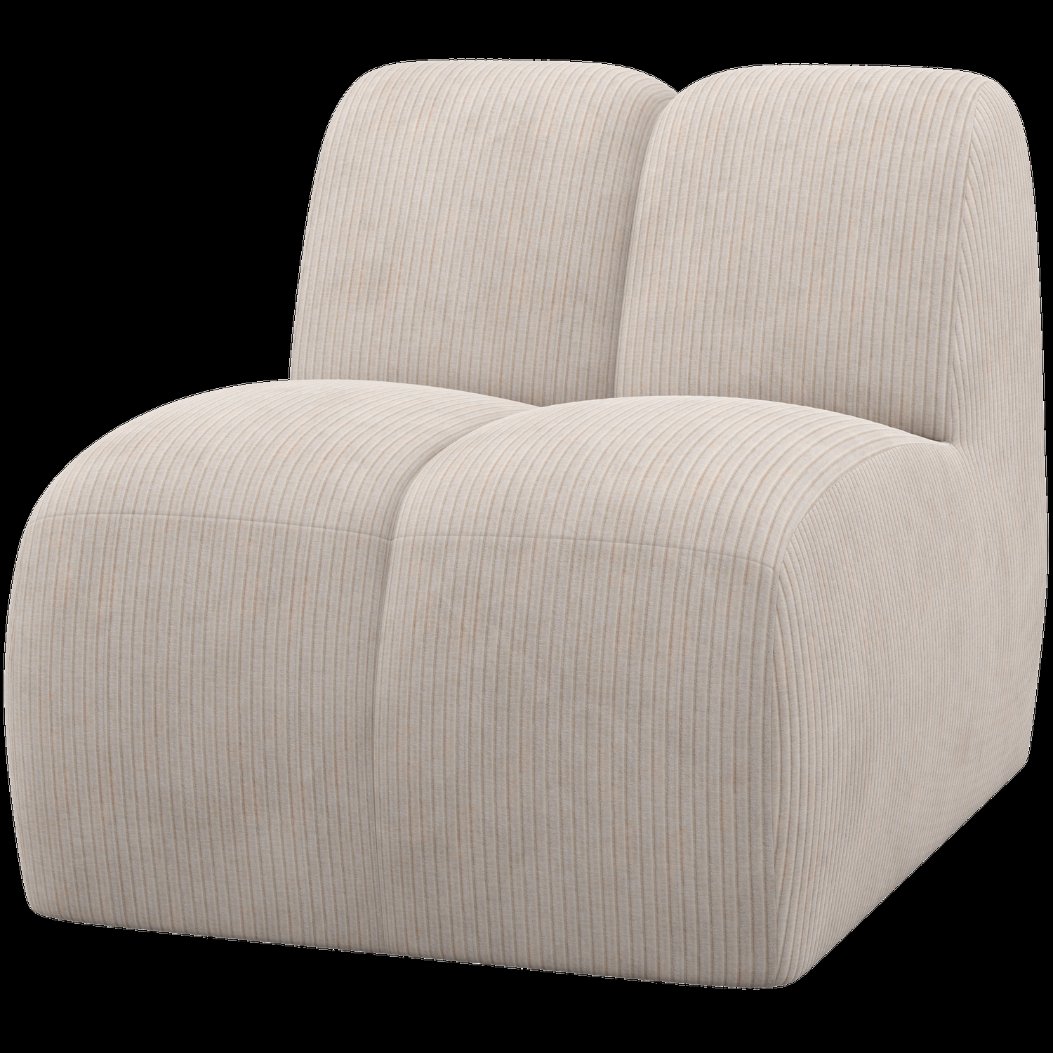 WOOOD 1-zits element Mojo – Ribstof – Ecru – 74x84x97