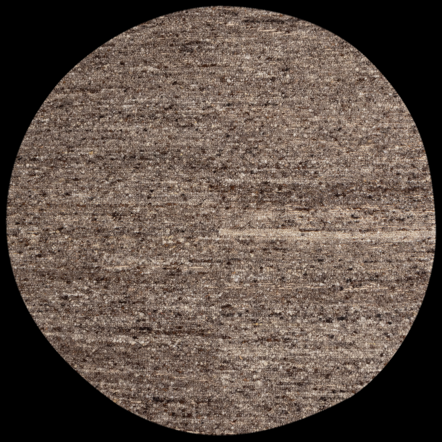 WOOOD vloerkleed rond Efia – Wol – Bruin Melange – Ø200 cm