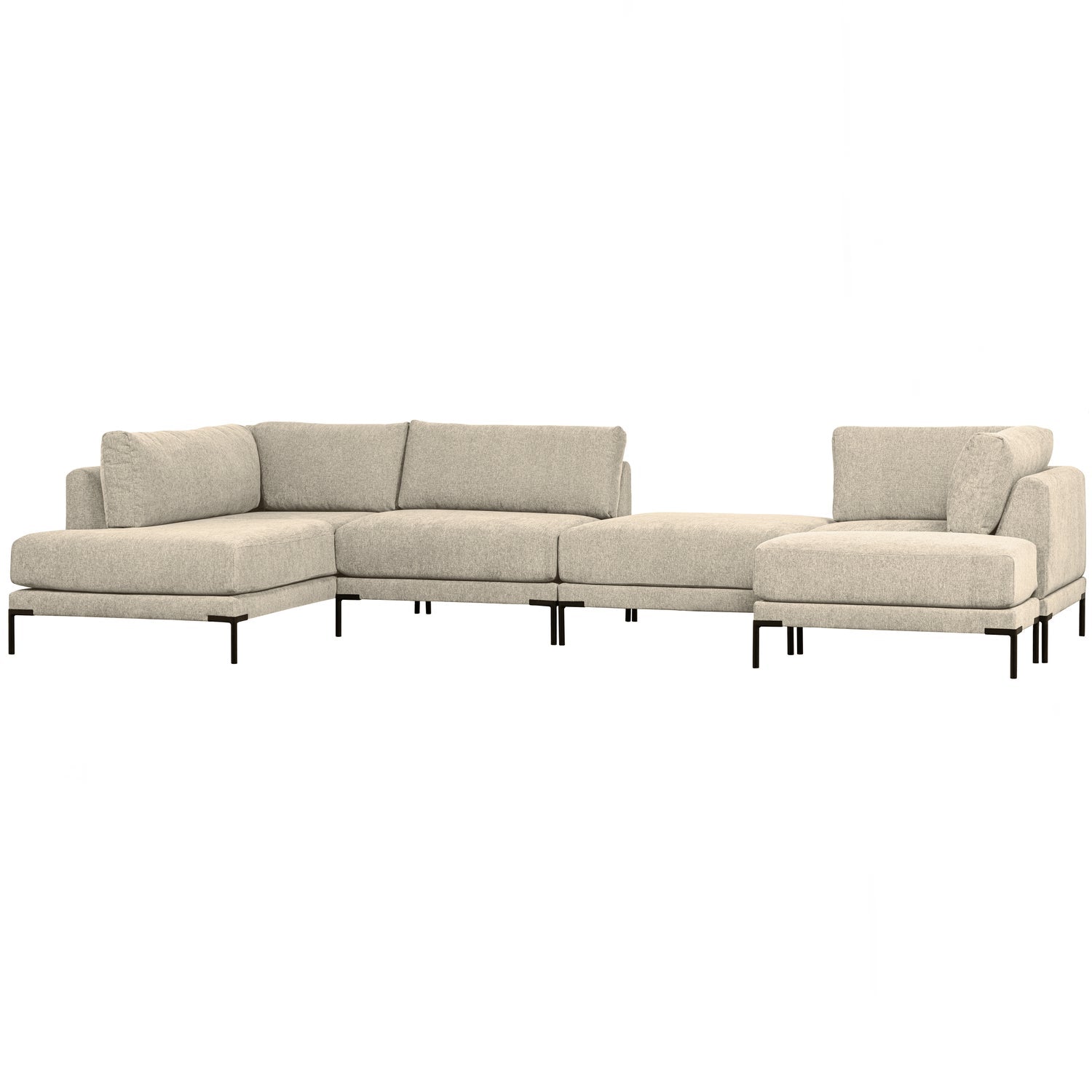 vtwonen elementen bank Couple – Polyester – Zand – Hoek/Poef/Loveseat/