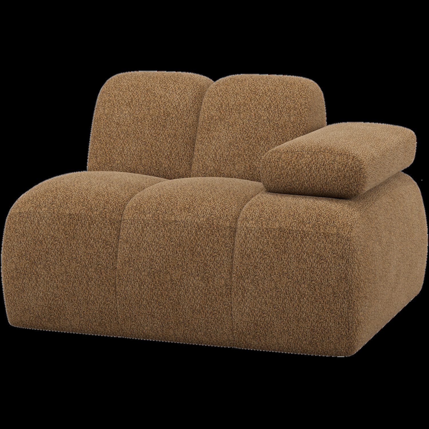 WOOOD 1-zits element bank arm rechts Mojo – Wollig – Honinggeel – 74×1