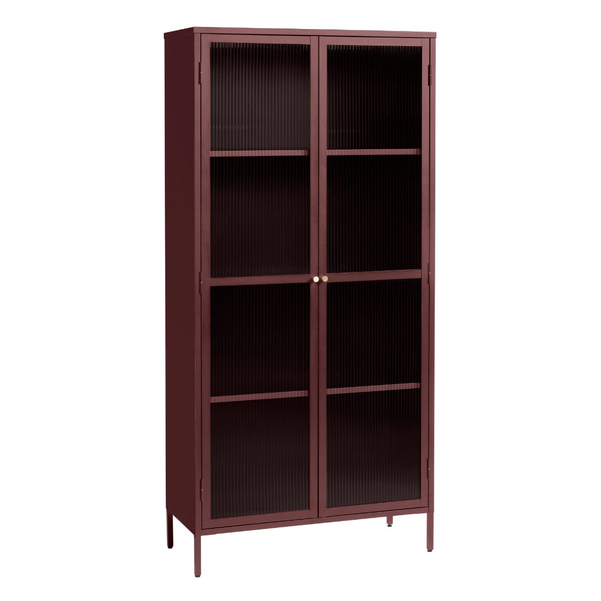 Rebellenclub Vitrinekast Omeo – 190 x 90 cm – Bordeauxrood