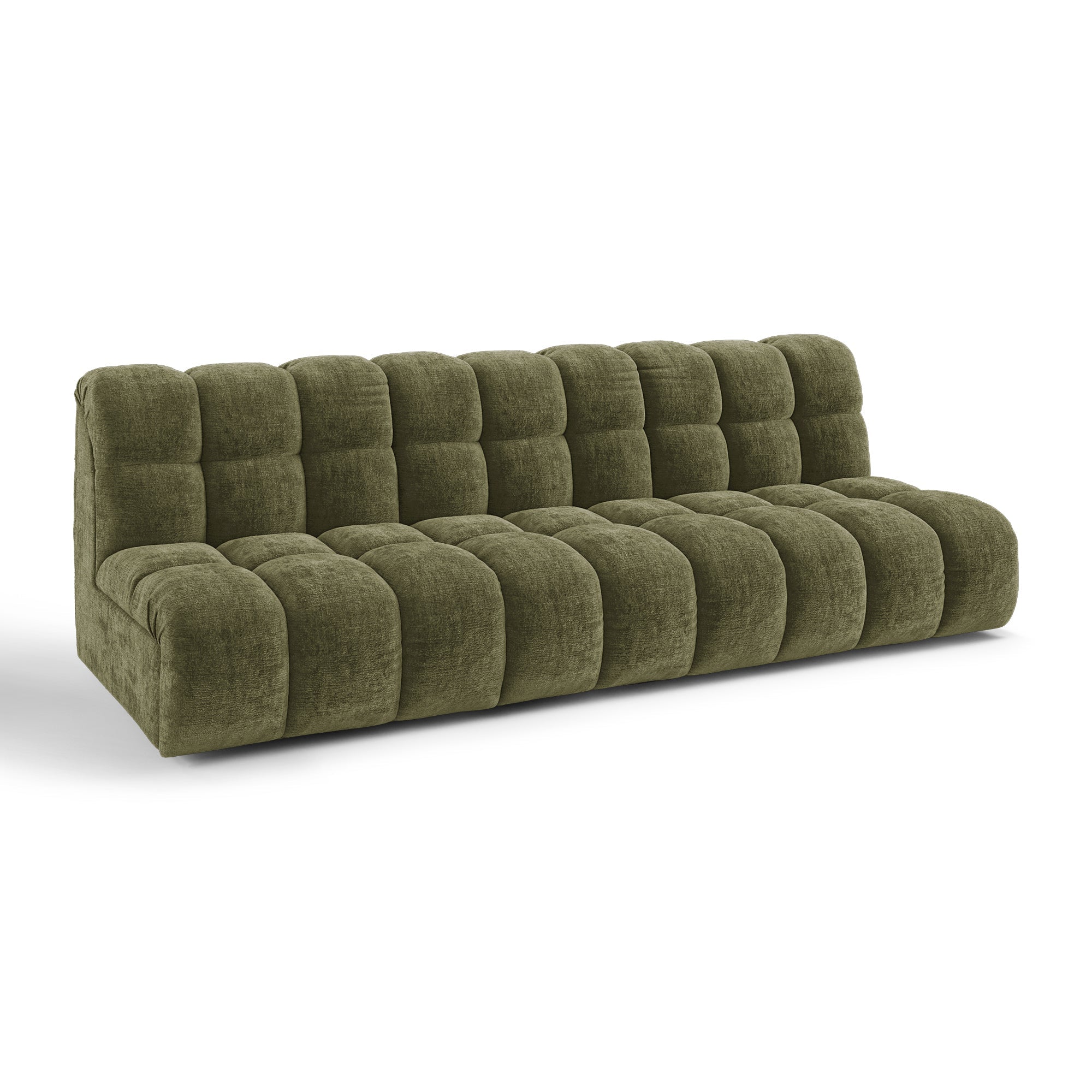 Premium Interiors – Sofa SEVEN – fluweel met reliëf vintage groen 243c