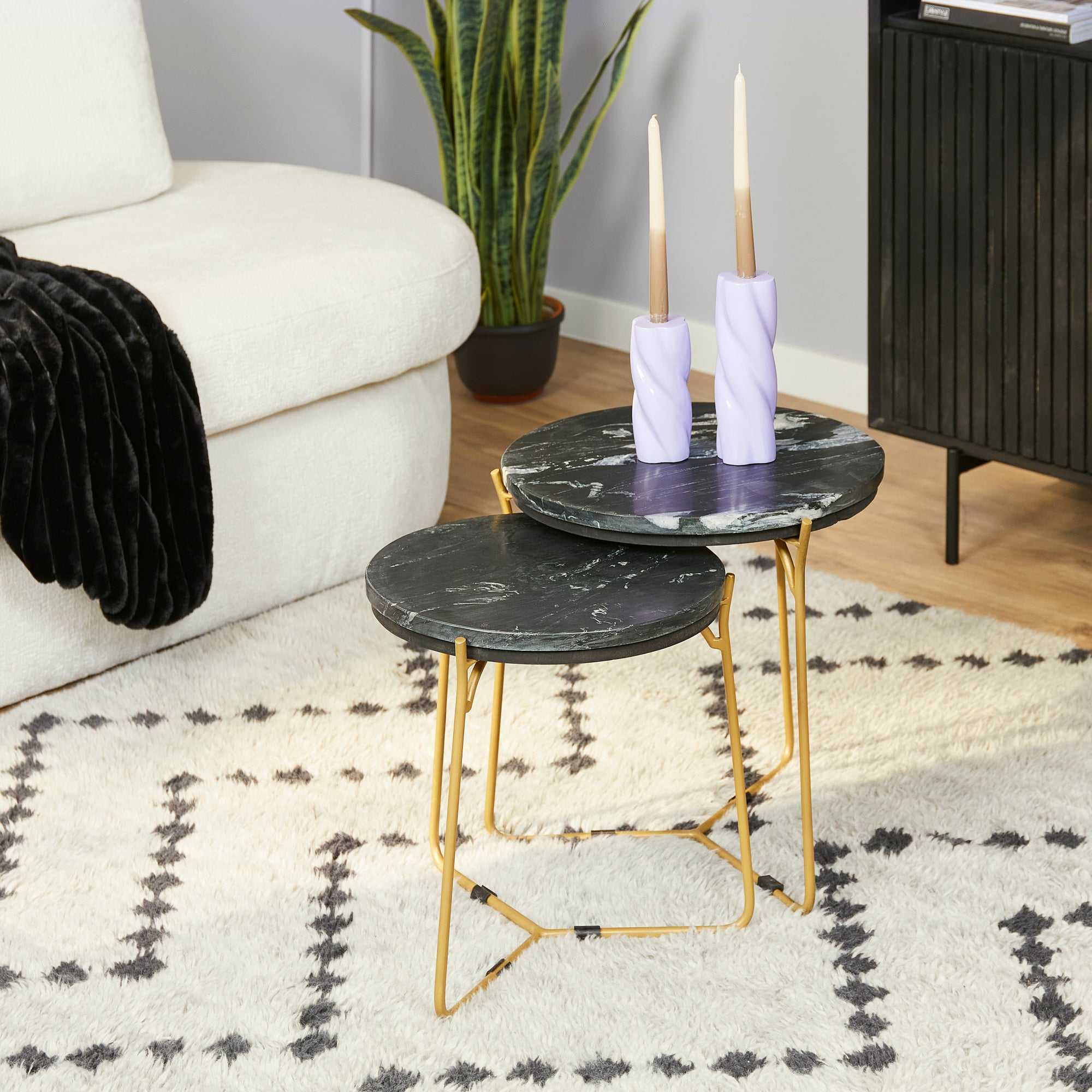 Starfurn salontafel Caly – zwart – 45x45x45cm