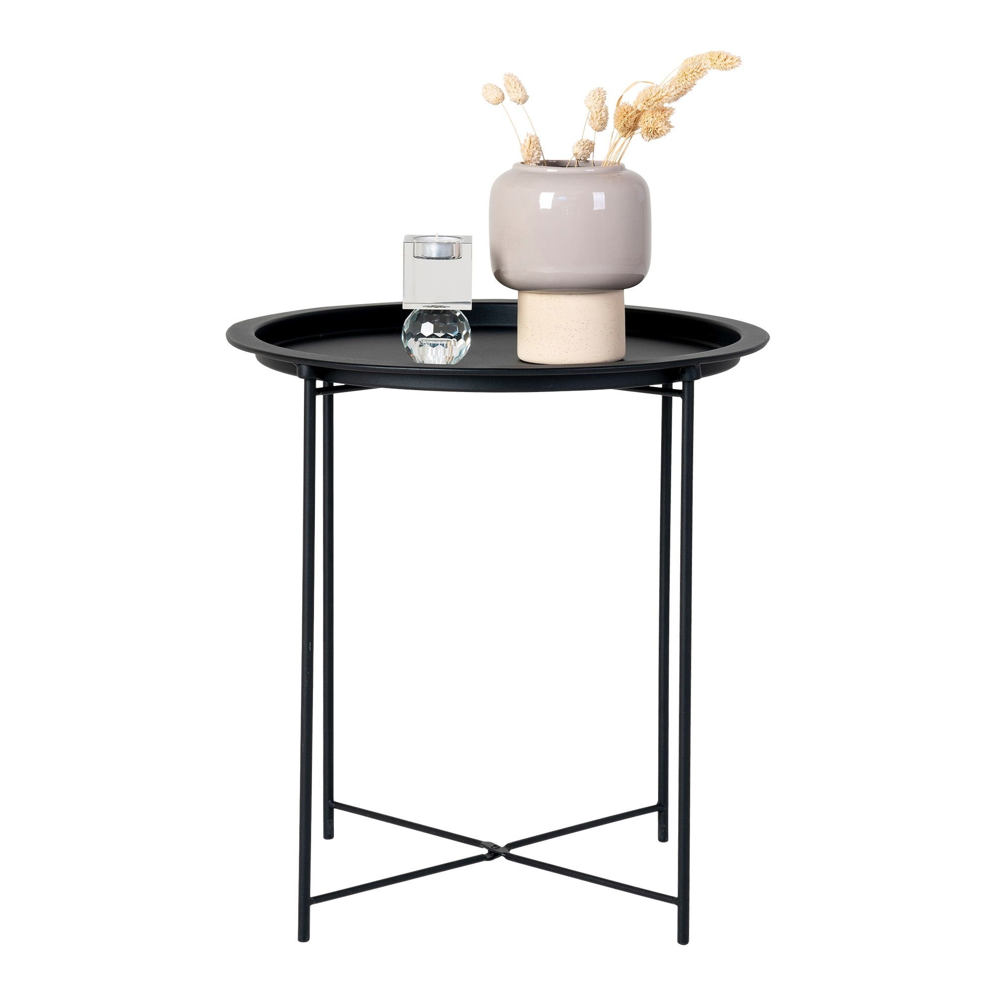 BRAM Bijzettafel Dunton – ø47 – Zwart