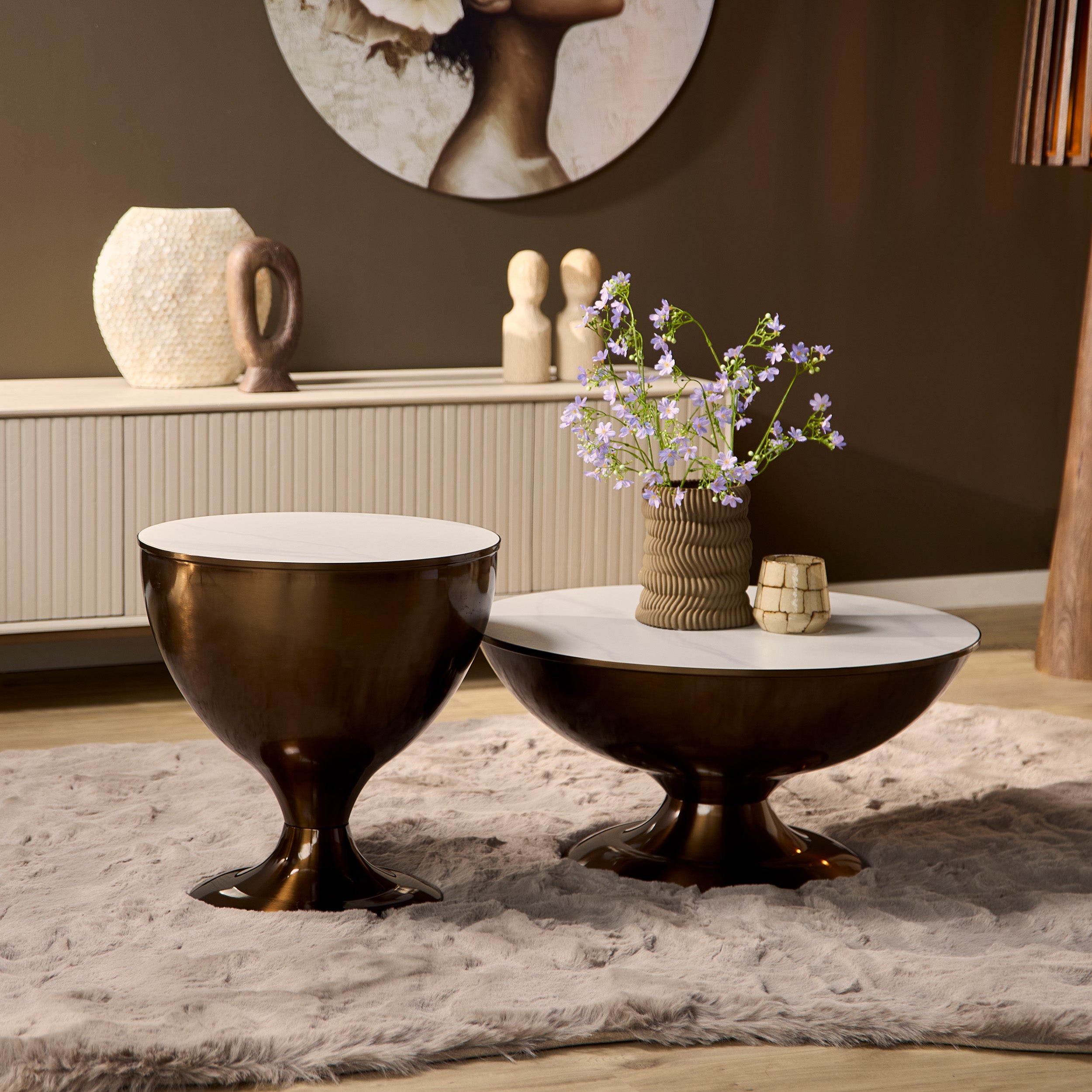 Starfurn salontafel Ava – brons – 75x75x38cm