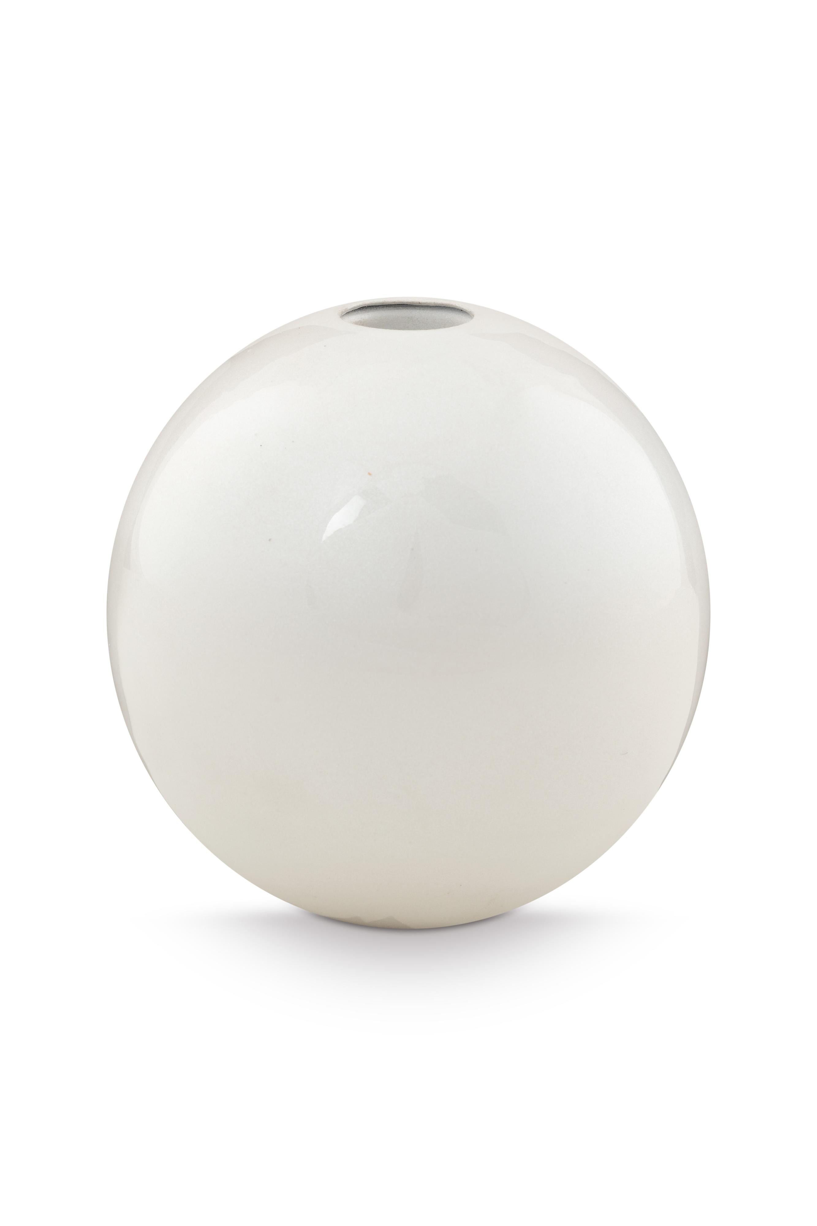 Candle Holder Metal Pearl 14cm