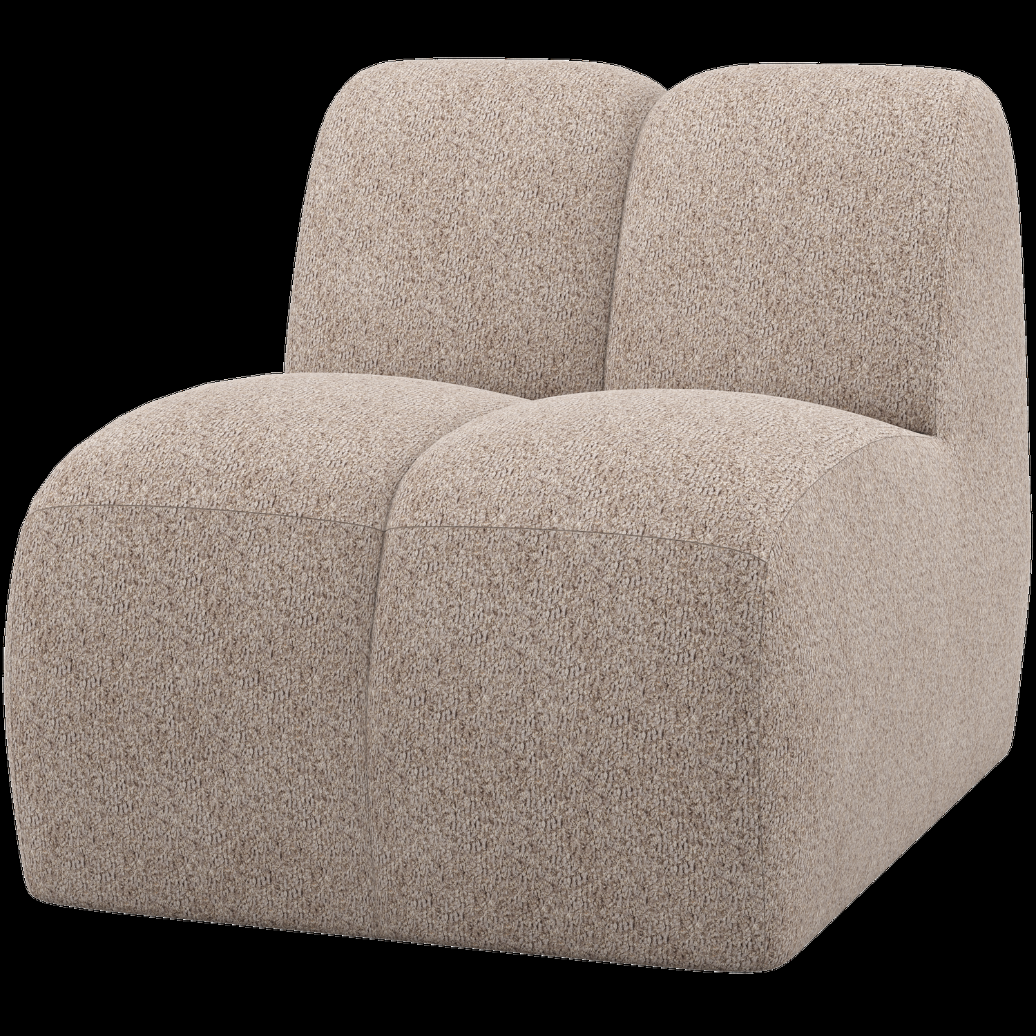 WOOOD 1-zits element Mojo – Wollig – Donker Zand – 74x84x97