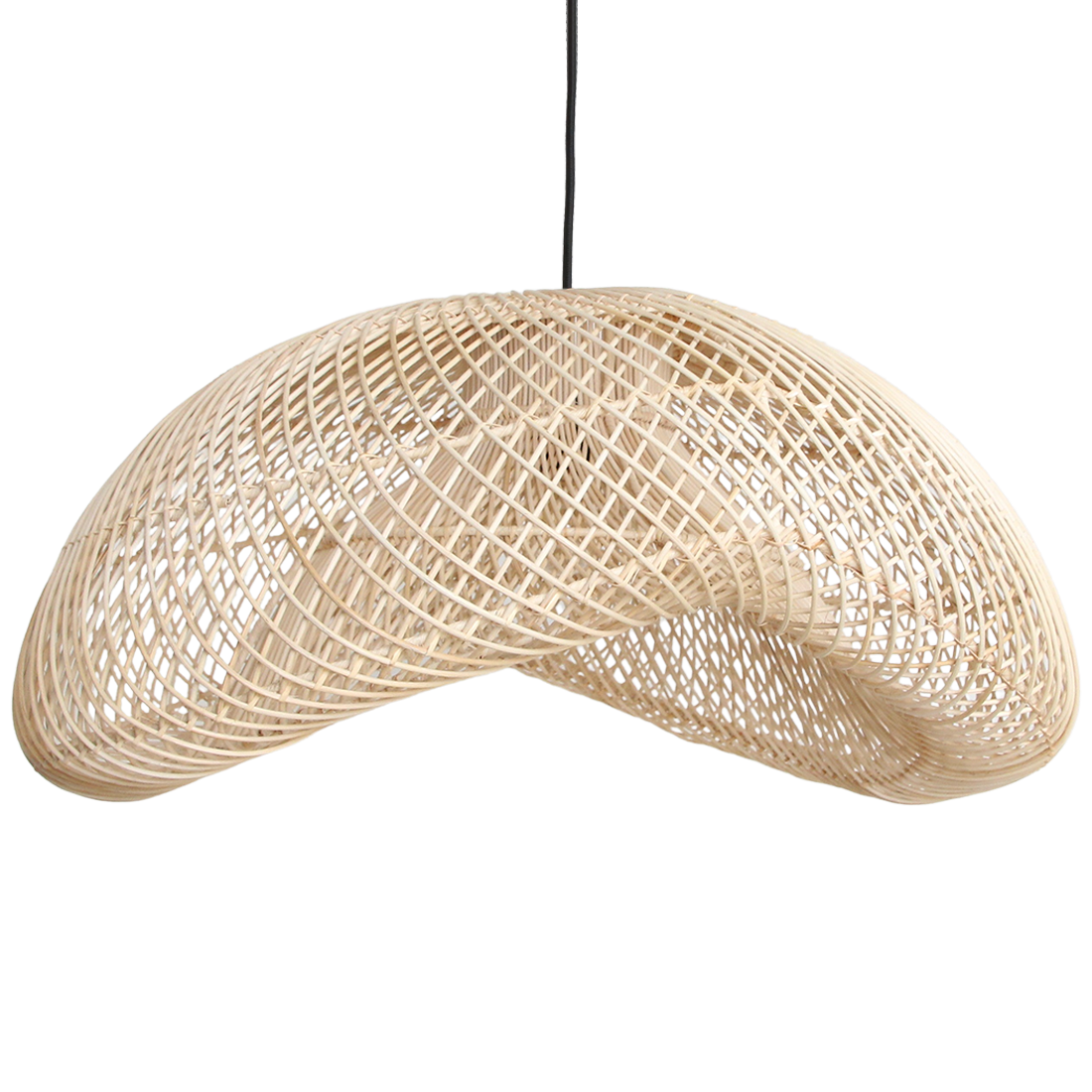 Raw Materials hanglamp Maze Organic XL – 75 cm – Natuurlijk rotan