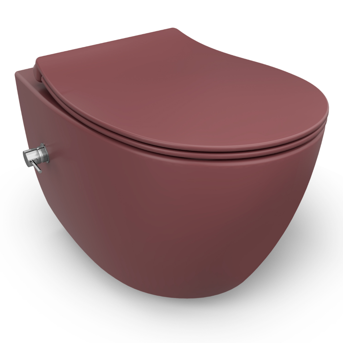 Isvea Wc Toilet Badkamer Hangend Bidet Bordeaux Rood Inclusief Softclo