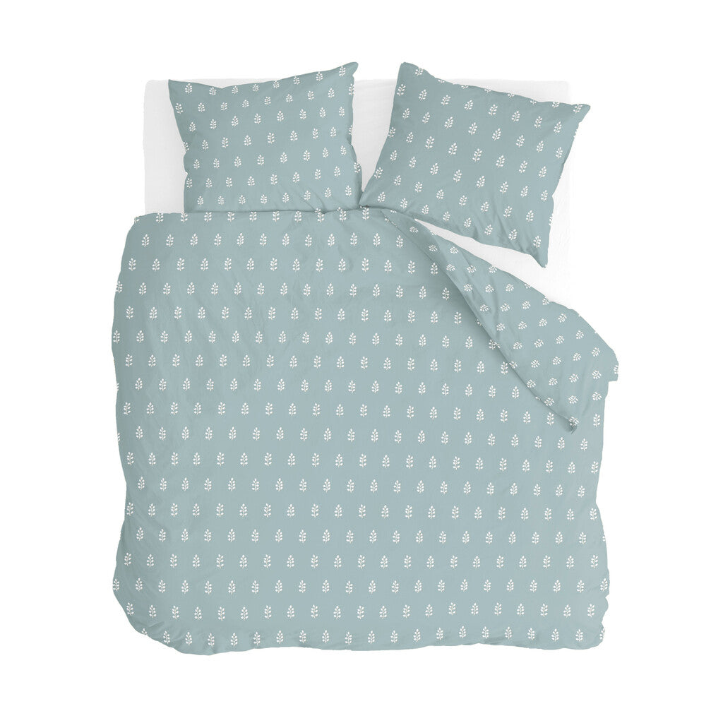 Walra – Dekbedovertrek Remade Lucky Leaves – 240×220 cm – Zeeblauw