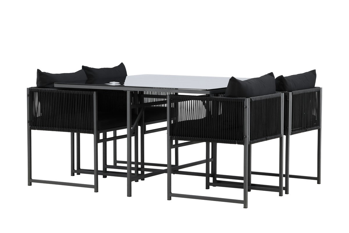 Rebellenclub Tuinset Sabbia – 4-zits – Zwart