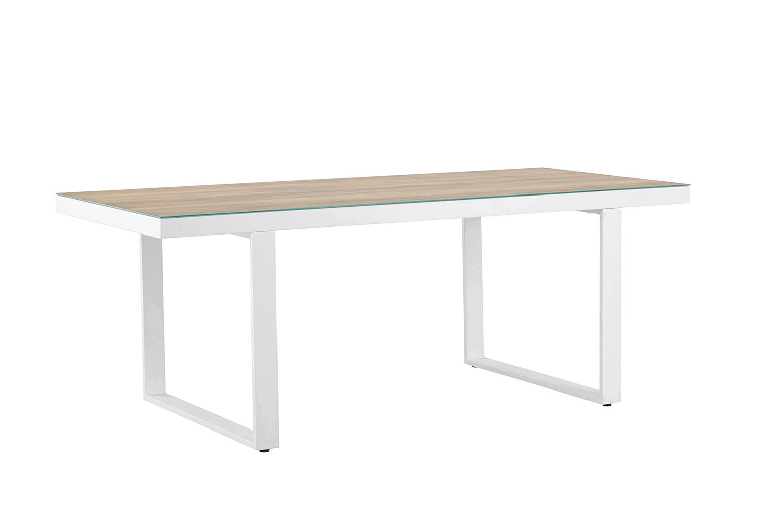 Rebellenclub Rechthoekige Tuintafel Solun – 200 x 90cm – Wit