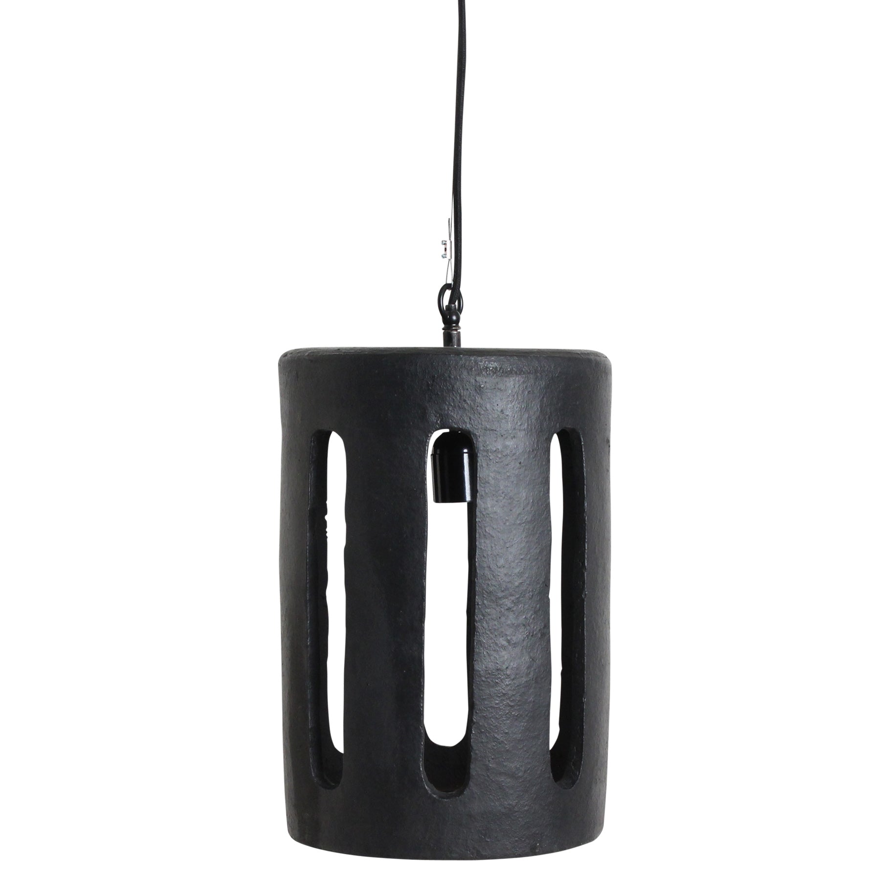 Raw materials hanglamp Terra Long Ark – zwart – 25x25x43 cm