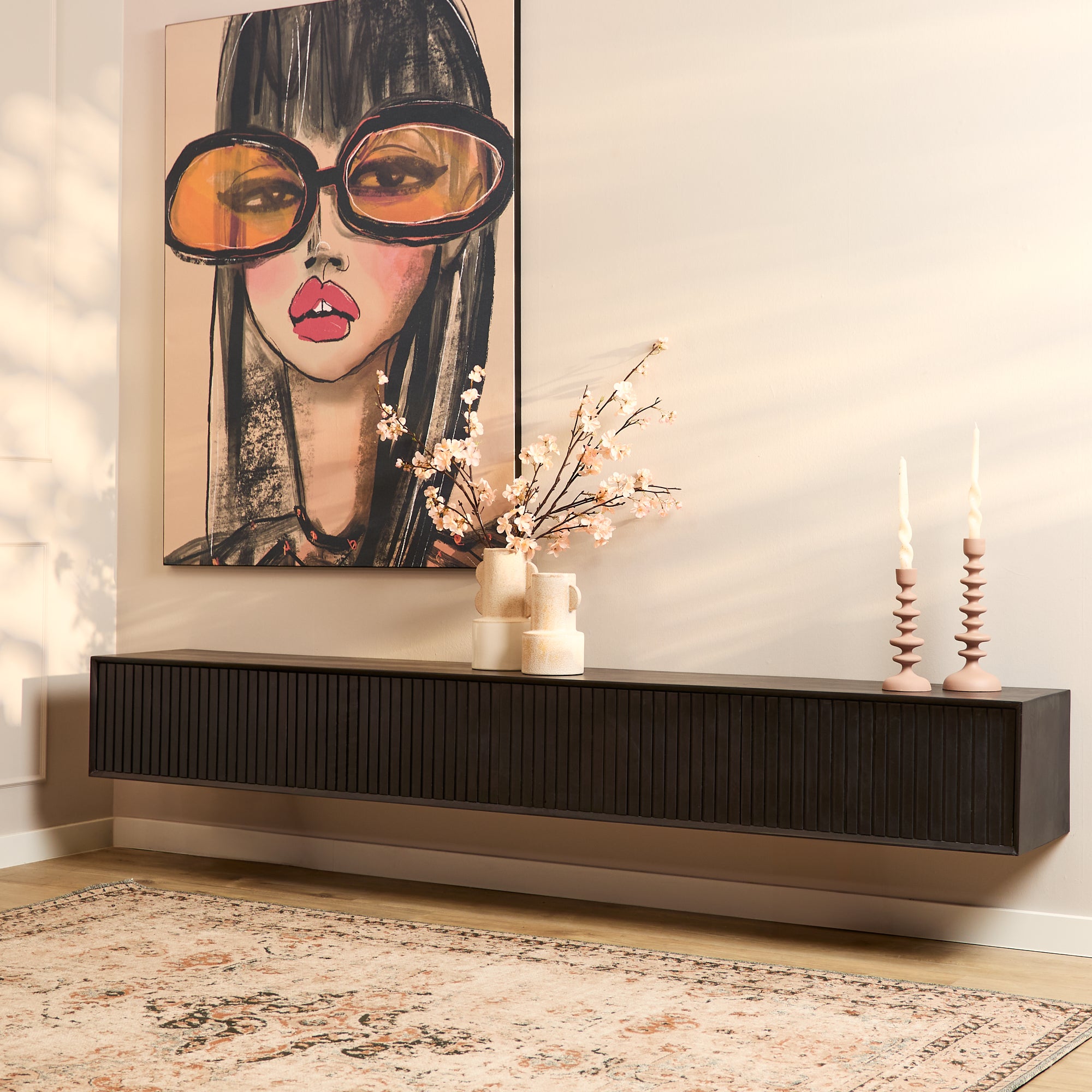 Starfurn tv meubel Madison – zwart – 35x240x30cm