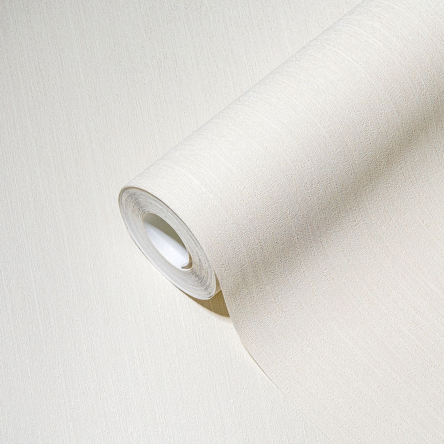 A.S. Création behang effen crème en wit – 53 cm x 10.05 m – AS-380988