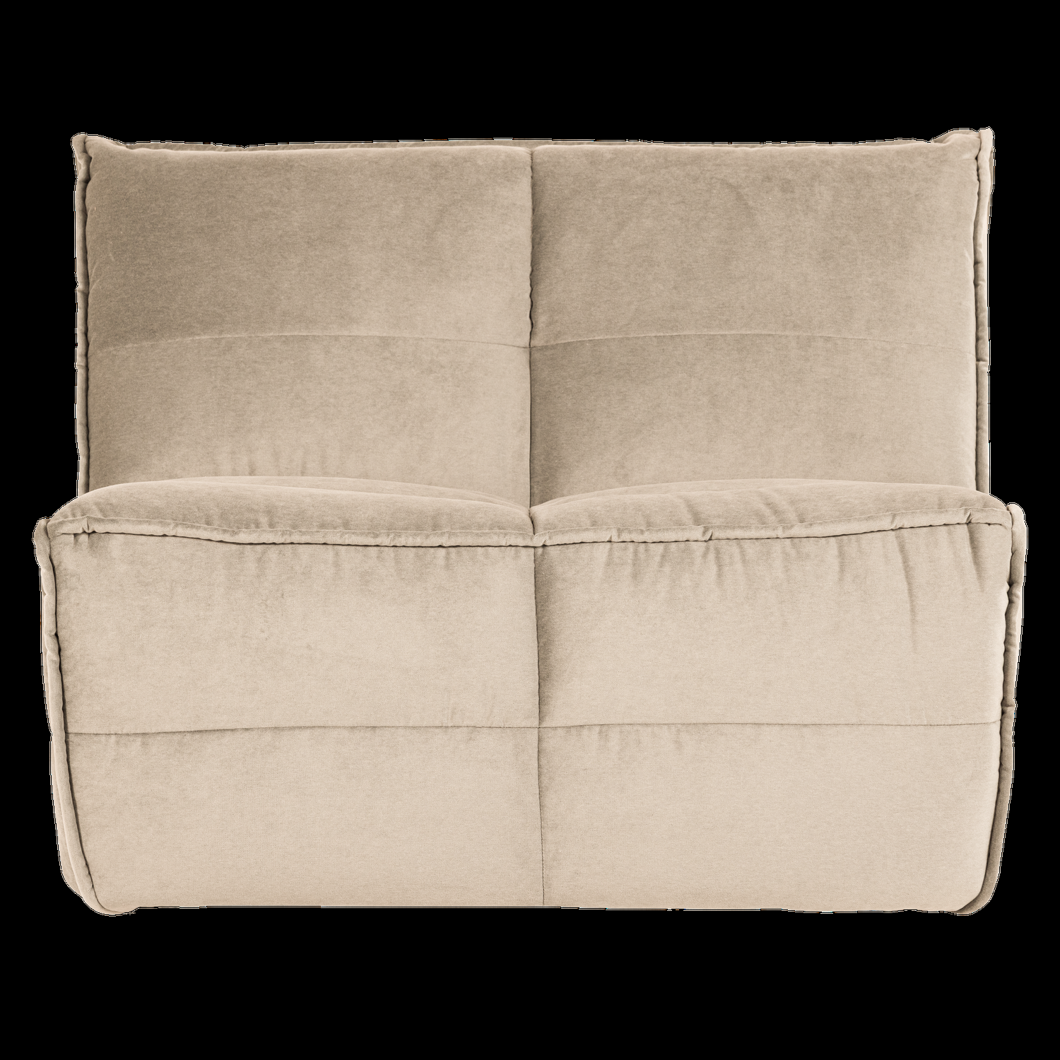 vtwonen 1-zits element Cluster – Velvet – Zacht Beige – 82x105x92