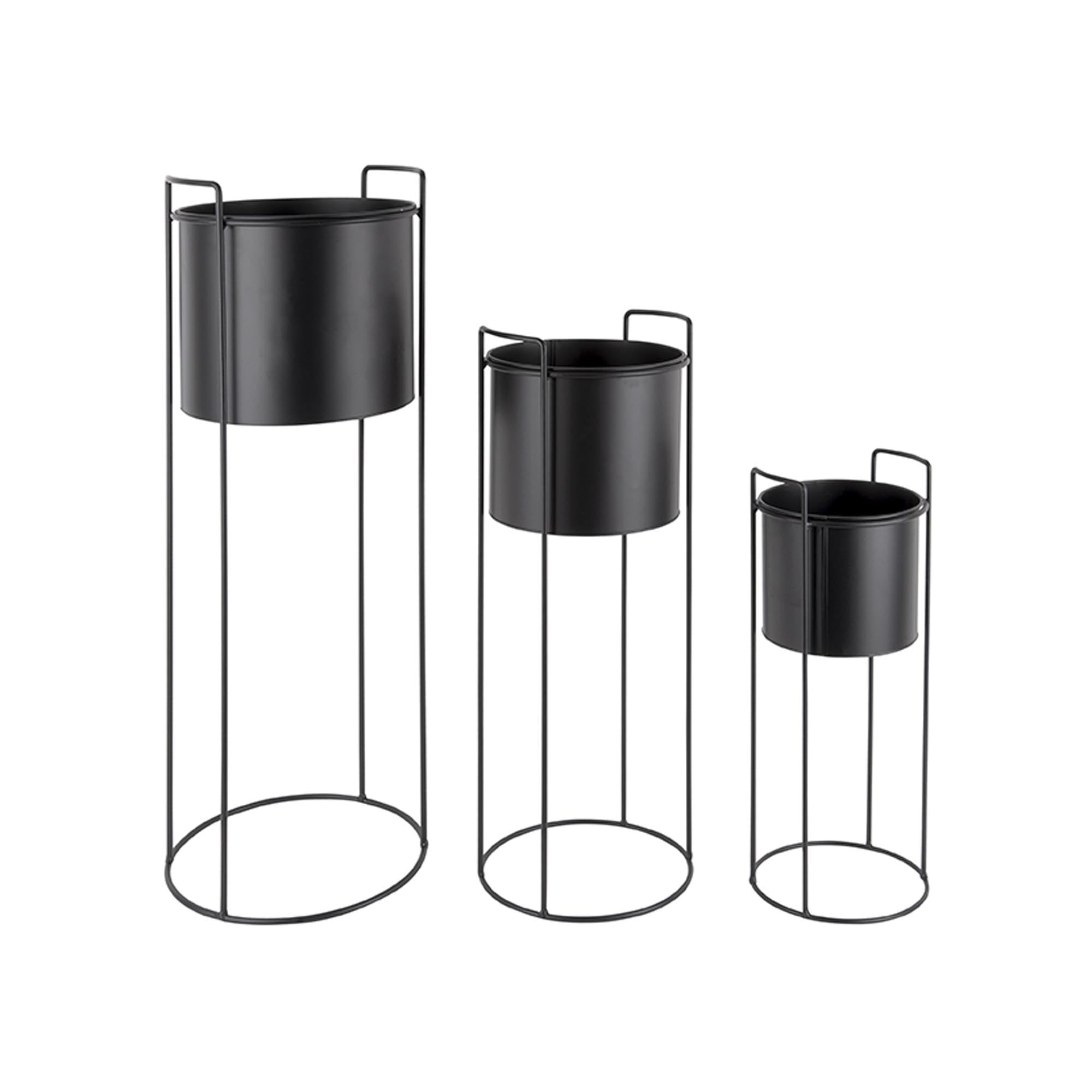 Present Time bloempot Essence – zwart – Ø28cm