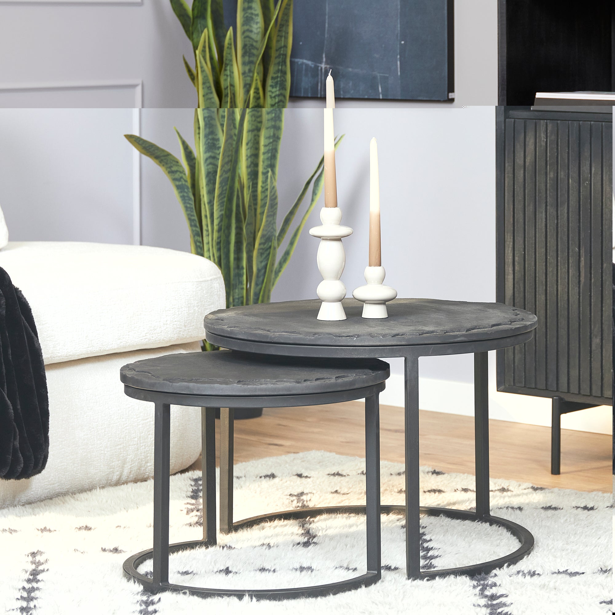 Starfurn salontafel – zwart – 61x61x45cm