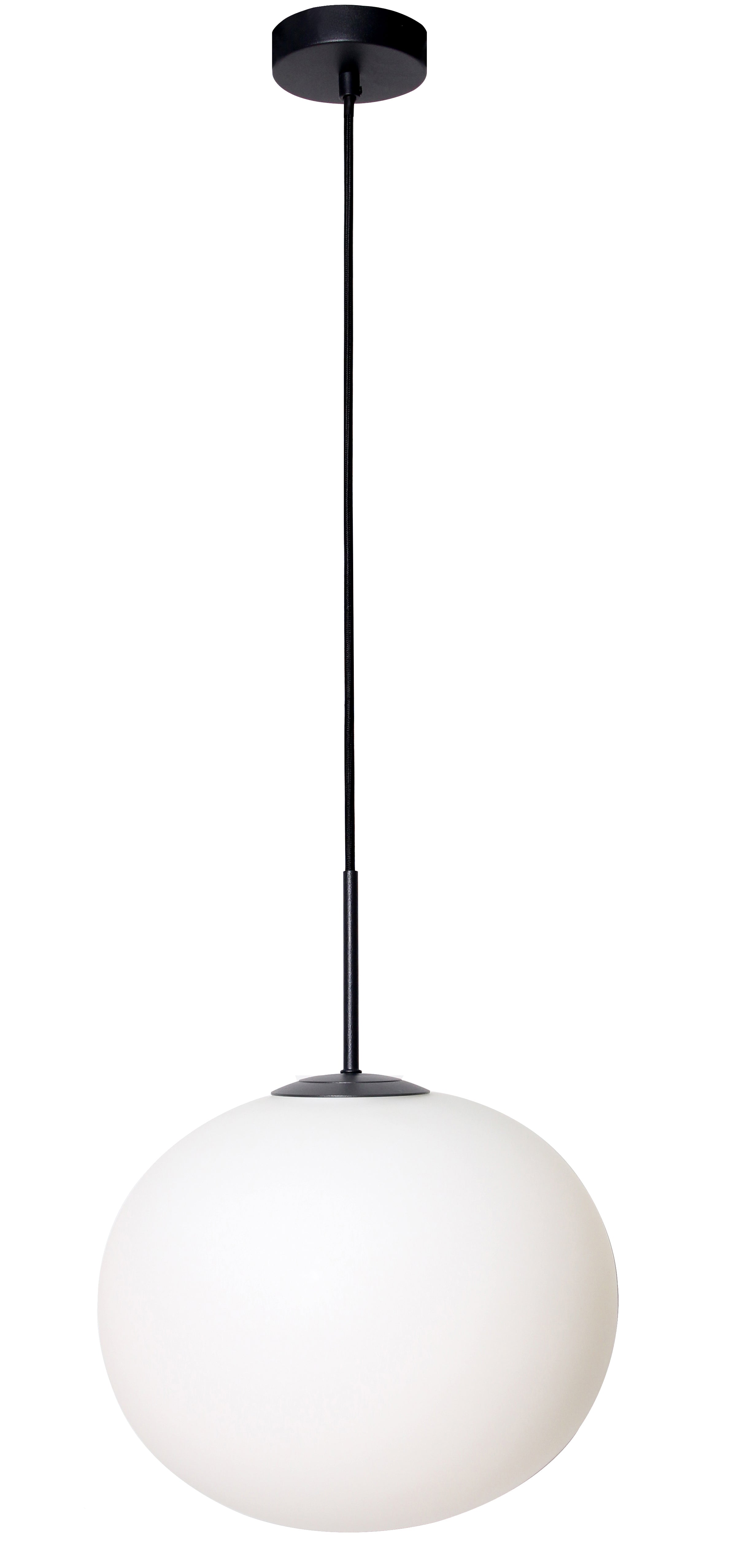 Rebellenclub Hanglamp Elisa met zwarte – wit – 33 x 33 cm