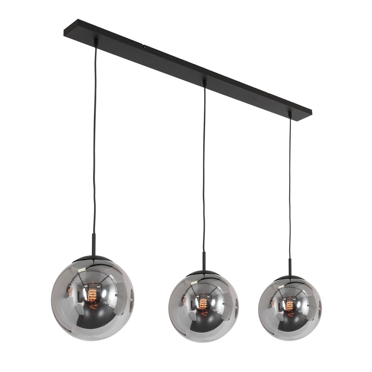 Steinhauer hanglamp bollique – 3 lichts – 120 x 160 cm – zwart