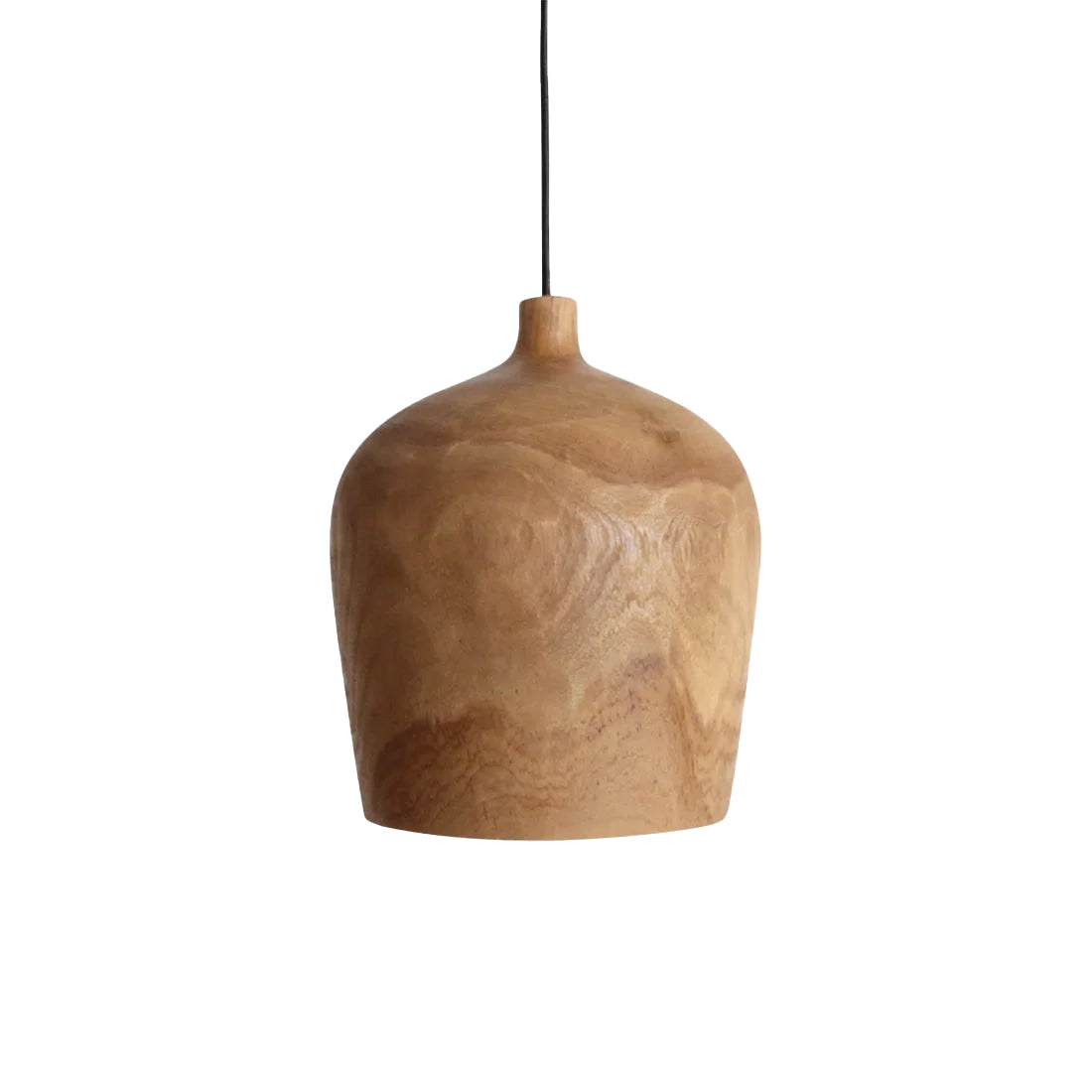 Raw materials hanglamp Sirocco bottle – teakhout – 25x25x28 cm