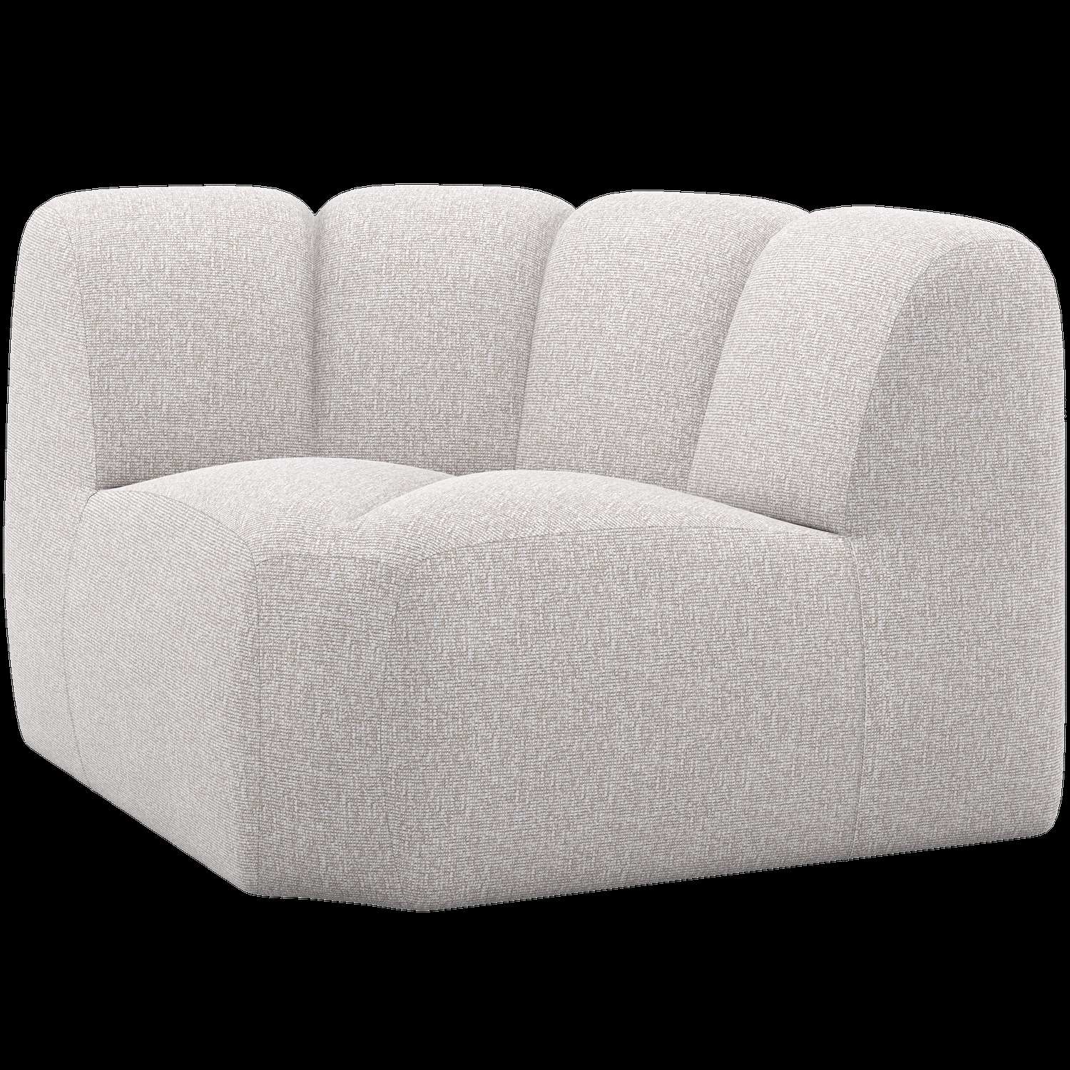 WOOOD bank hoekelement Mojo – Bouclé – Ecru Melange – 74x110x110